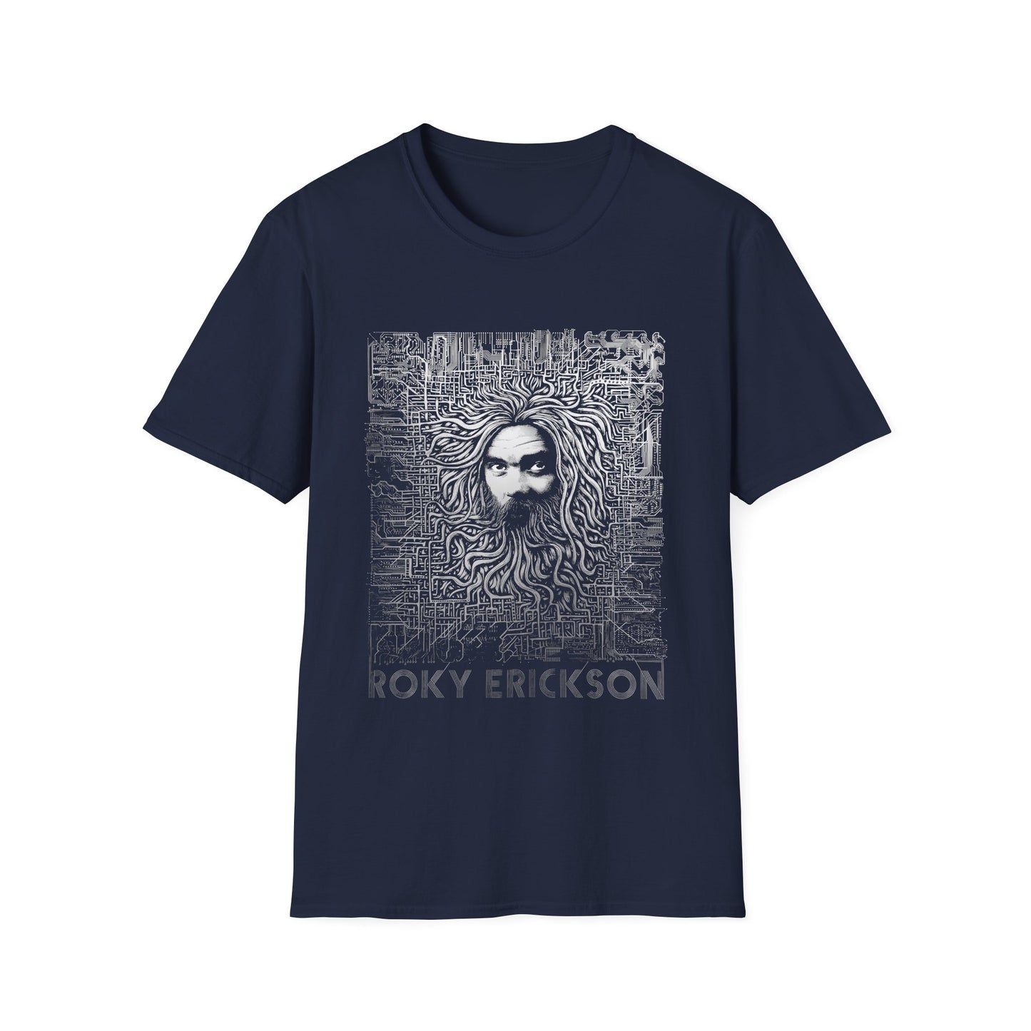 roky erickson tour poster in white tshirt