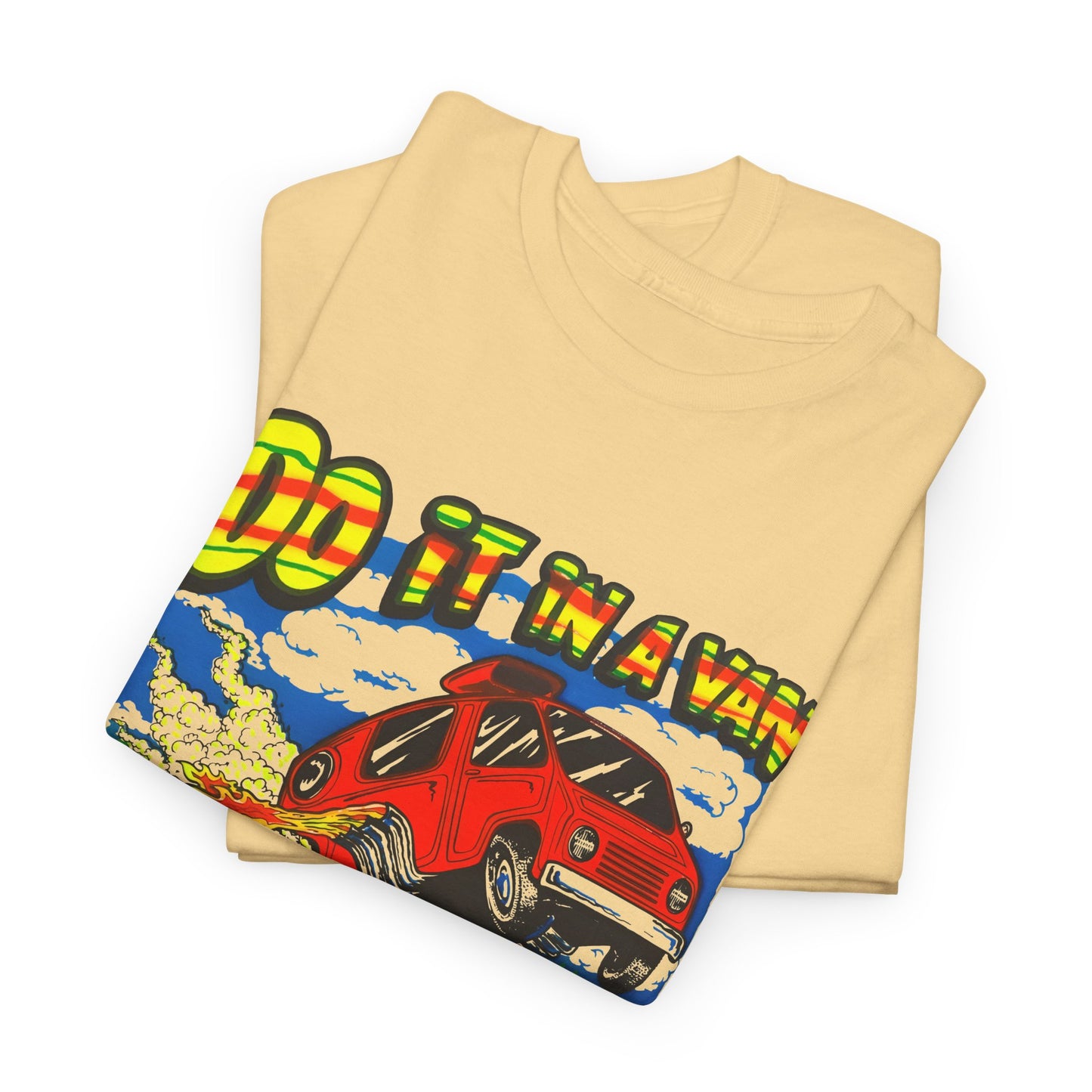 vintage 1975 do it in a van graphic reproduction tshirt