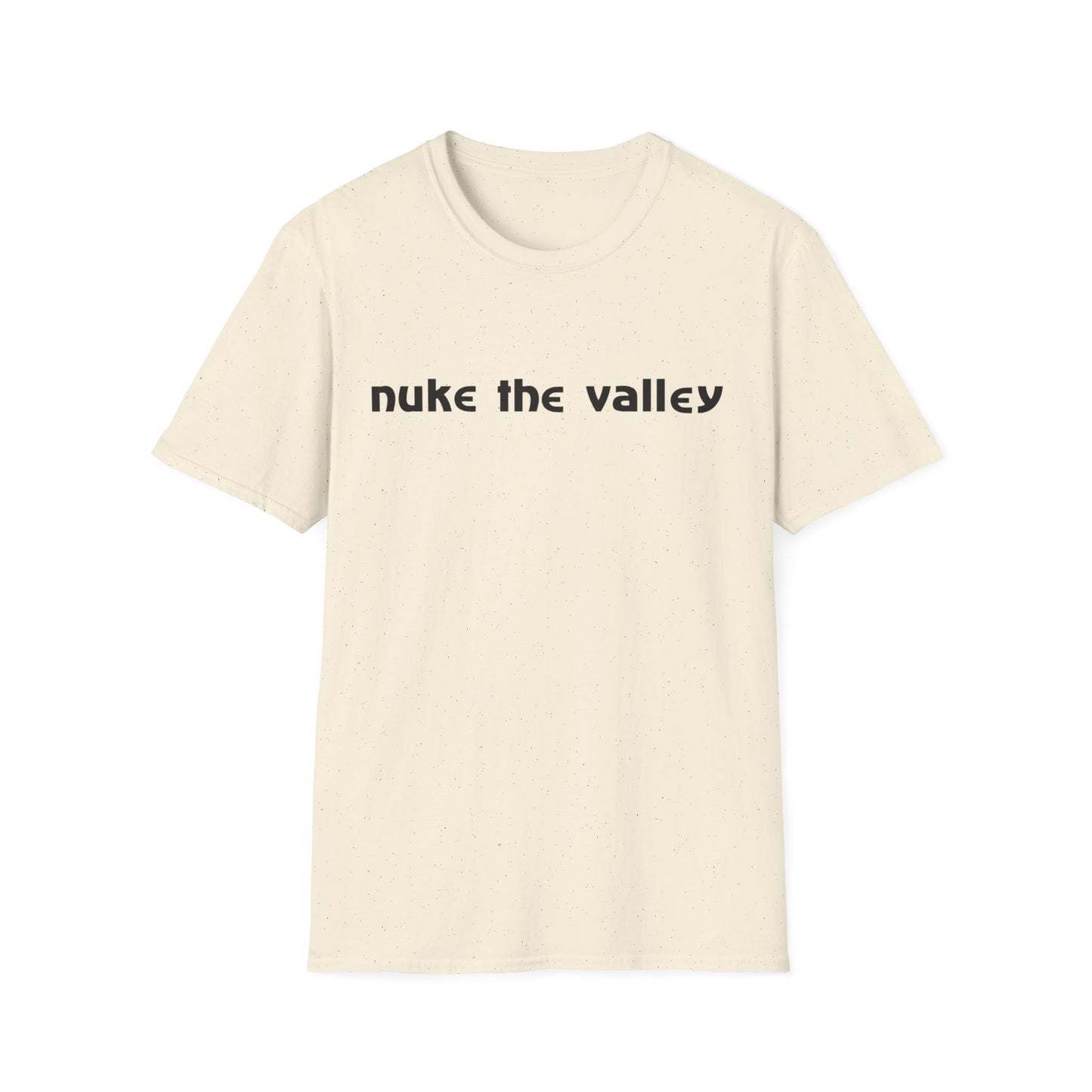 80s slogan "nuke the valley" tshirt