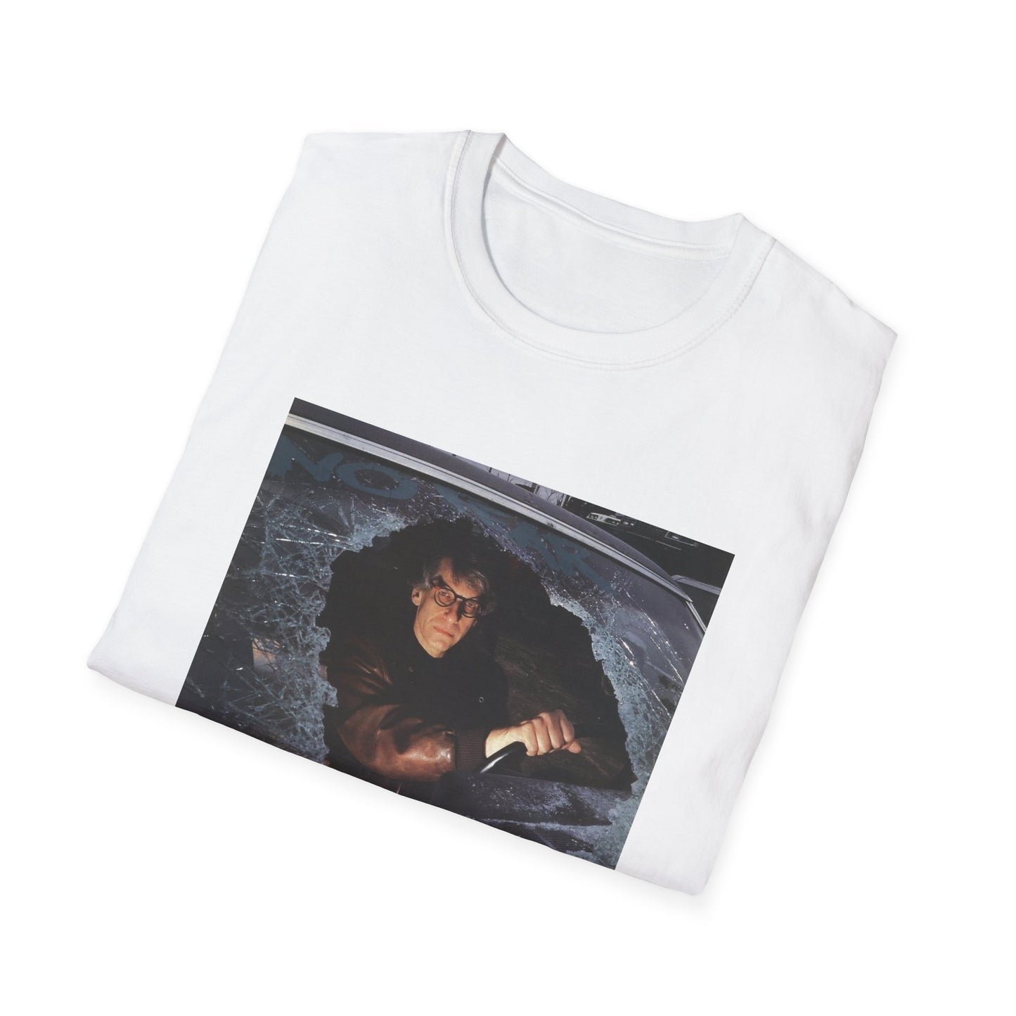 david cronenberg in a car window says no fear tshirt