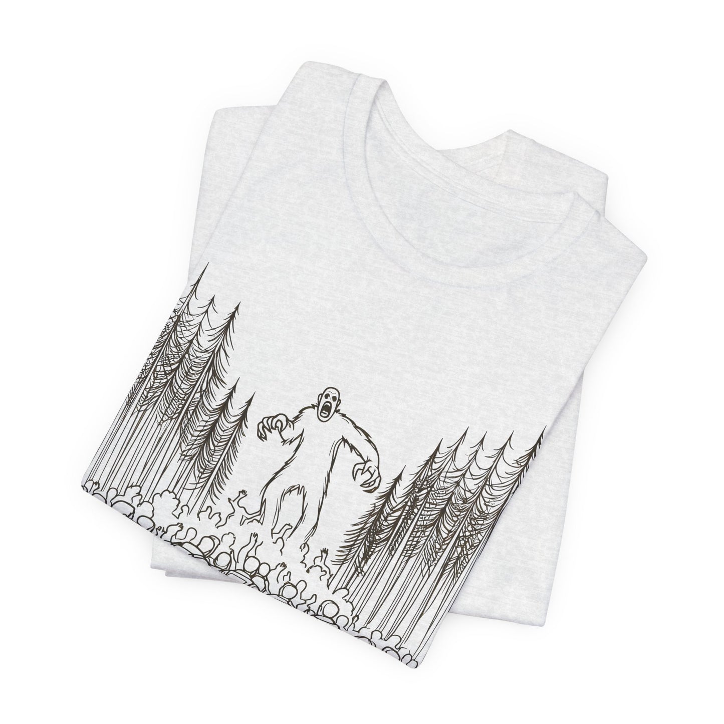 sasquatch attacks tshirt