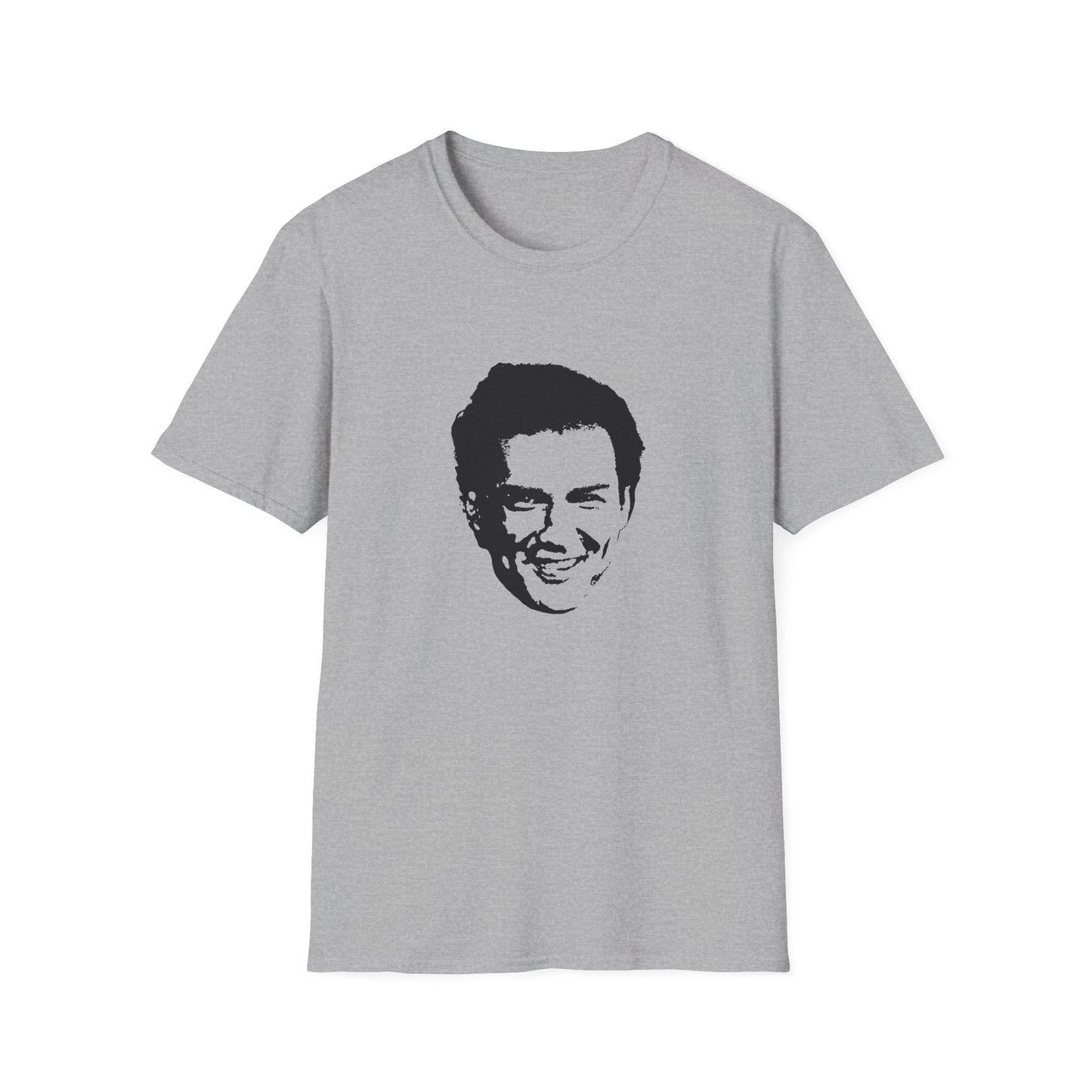 norm macdonald black stencil face tshirt