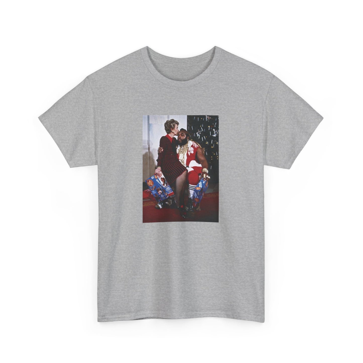 1983 photo of mr. T and nancy reagan in the whitehouse the tshirt