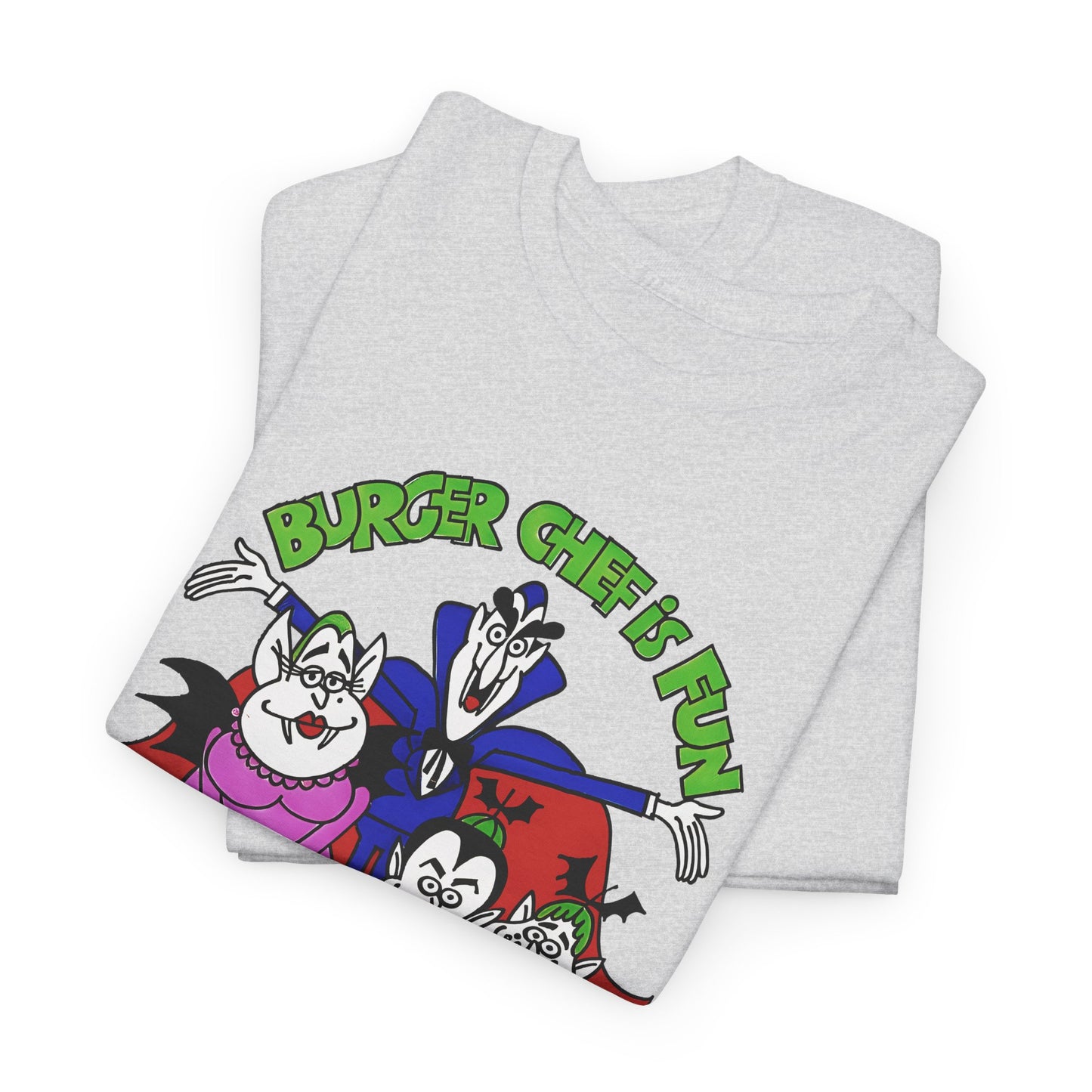 1970s burger chef is fun for the whole fangmily reproduction tshirt