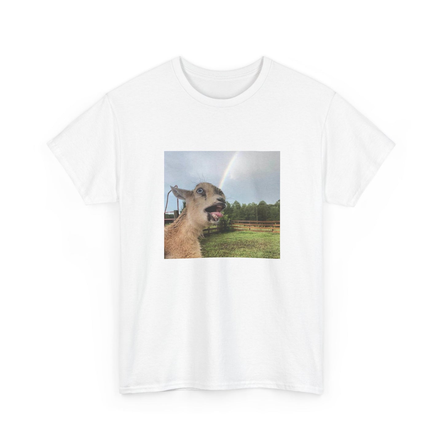 rainbow goat photo tshirt