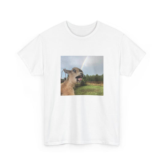 rainbow goat photo tshirt