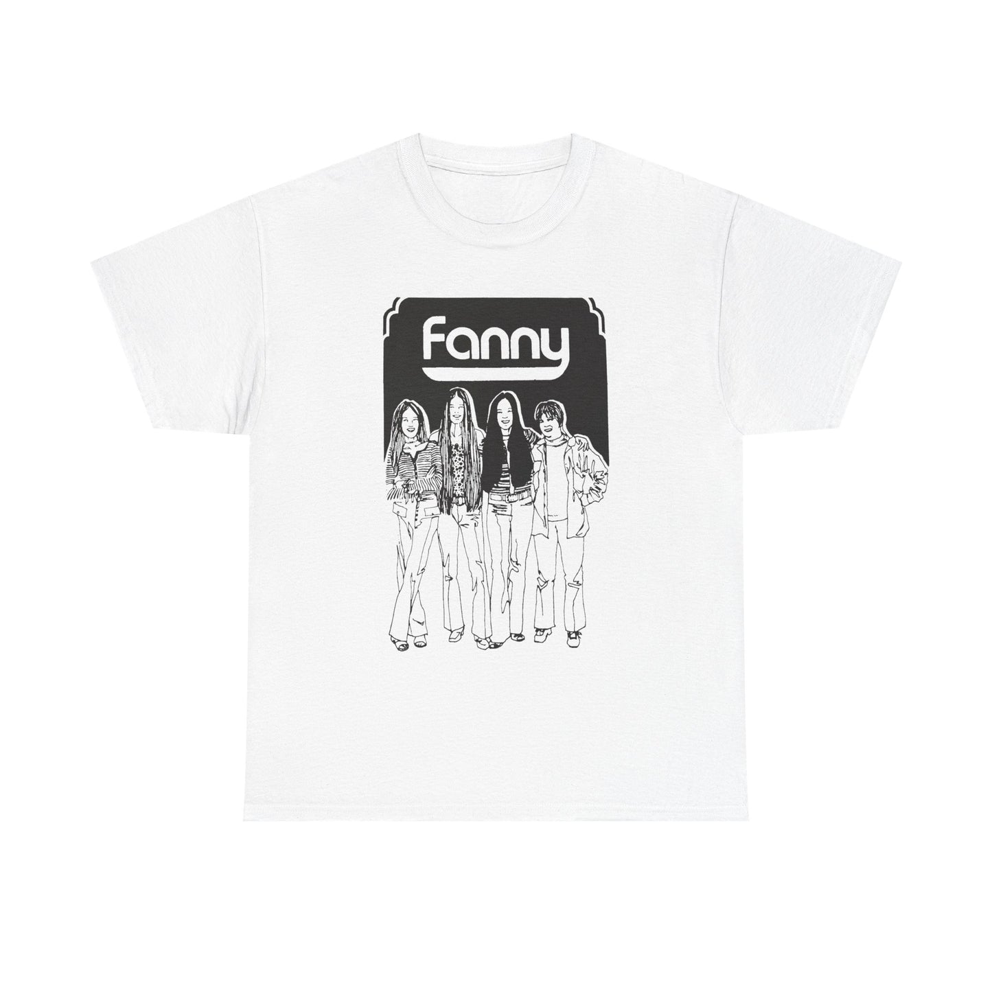 1970s rock n roll band fanny show poster tshirt