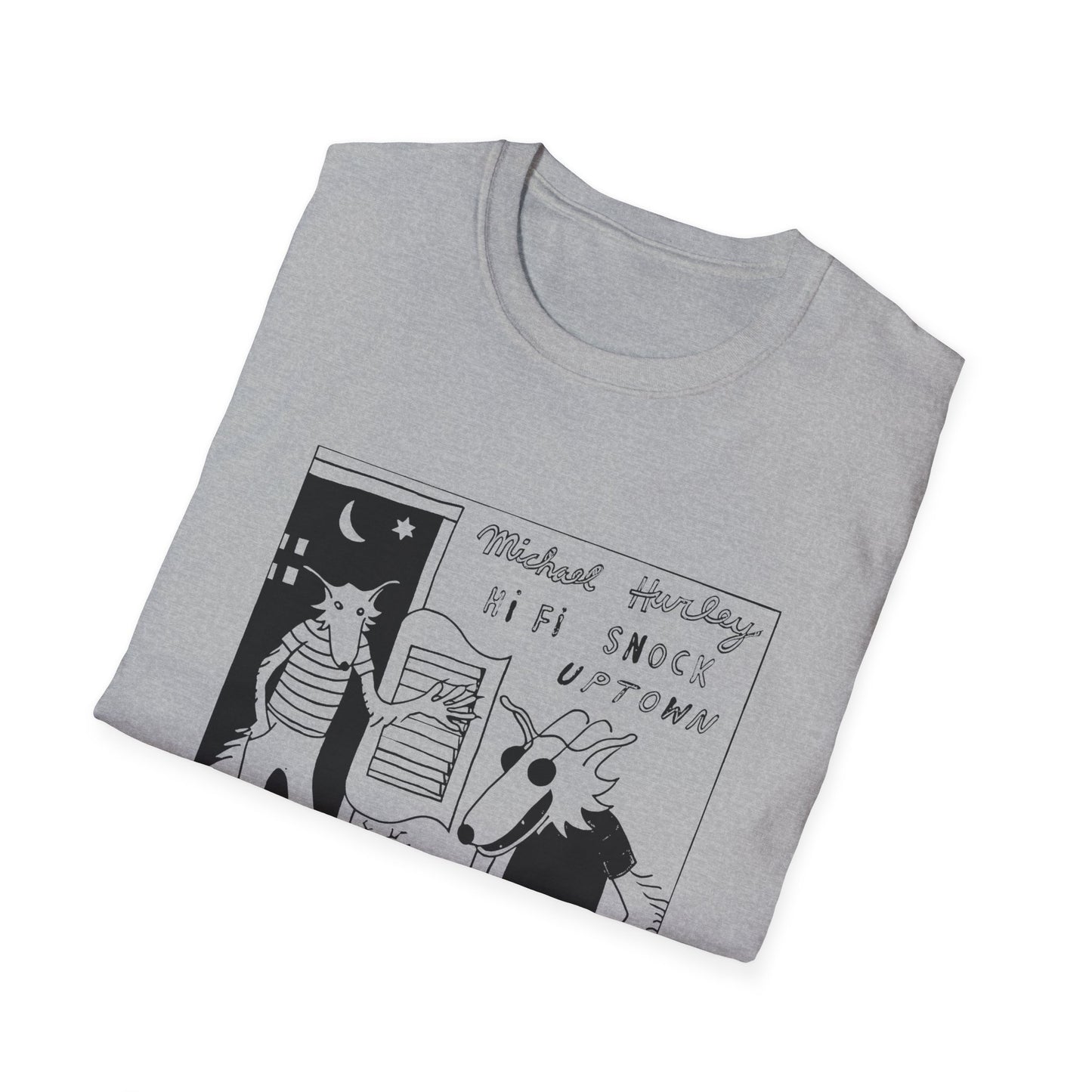 michael hurley 1972 hi fi snock uptown album in stencil tshirt