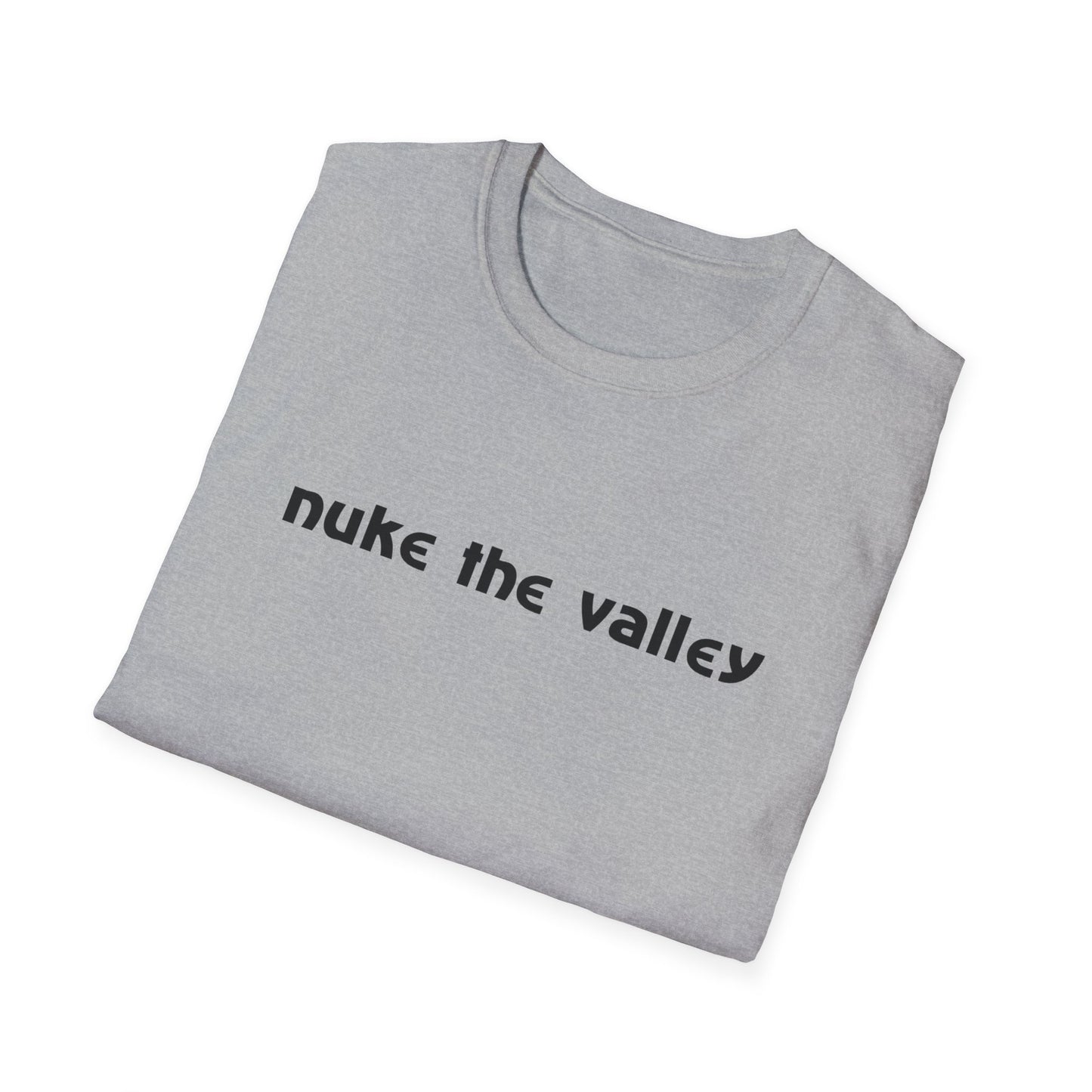 80s slogan nuke the valley tshirt