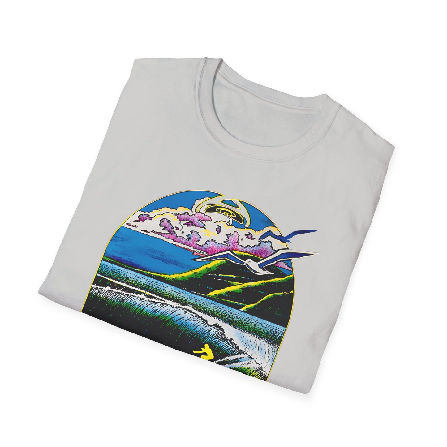 1976 surf rider psychedelic black light poster tshirt