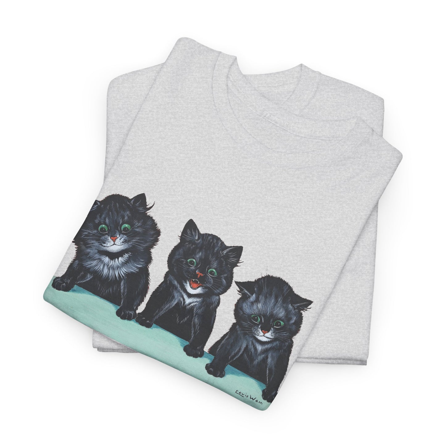 louis wain anthropomorphised cat painting 3 black cats