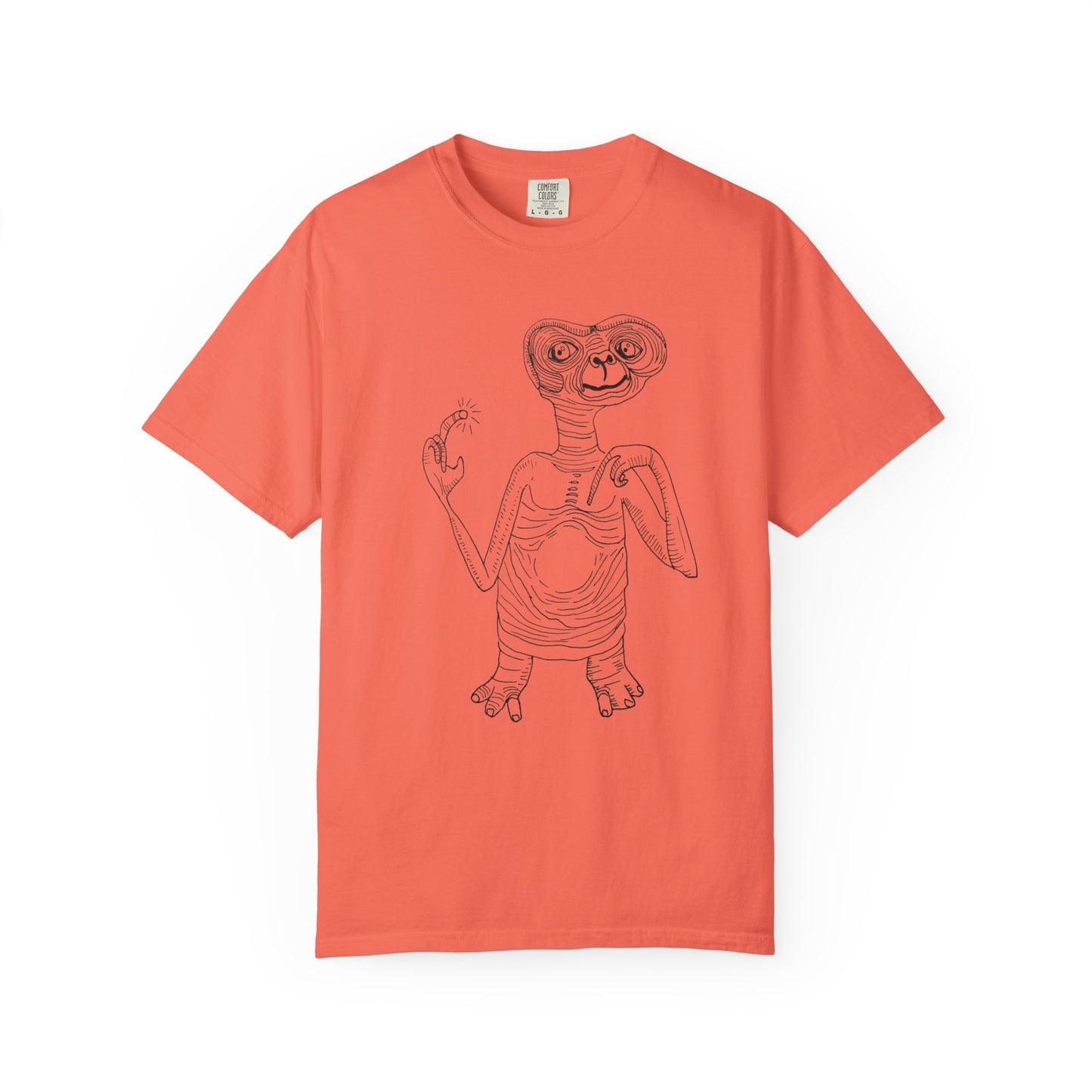 original drawing E.T the extraterrestrial tshirt on comfort colors