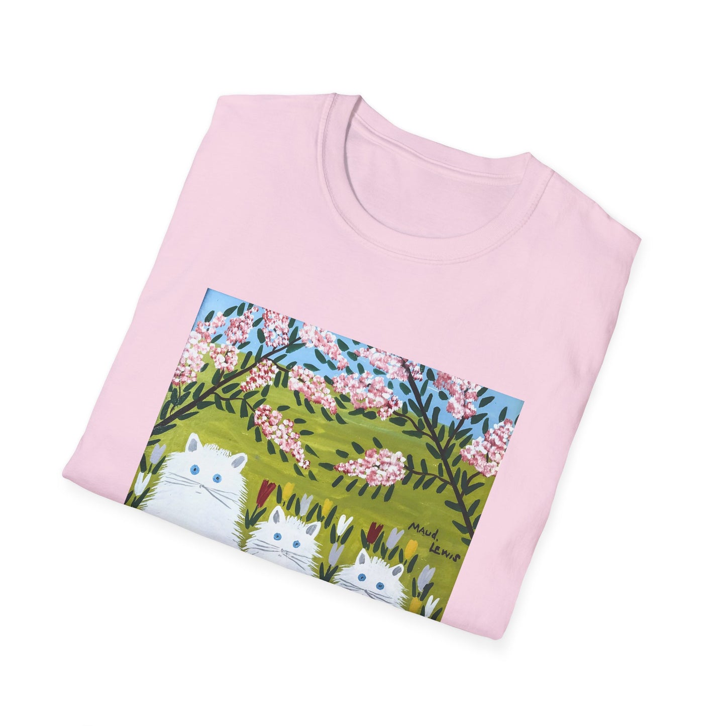 1965 maud lewis painting three white cats tshirt