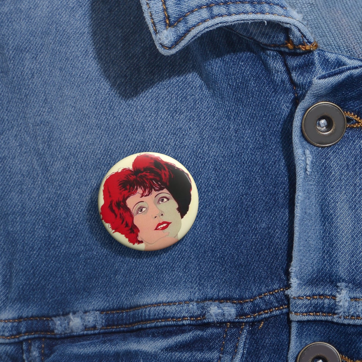 clara bow "It" pin button