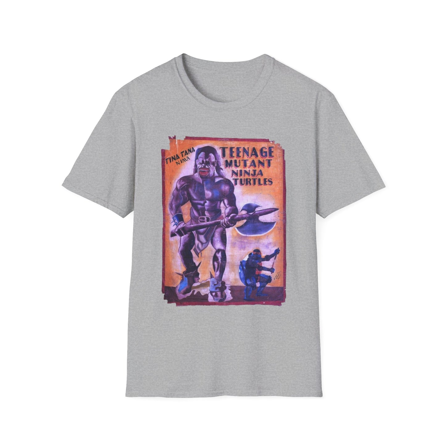 teenage mutant ninja turtles 1990 ghanaian movie poster tshirt