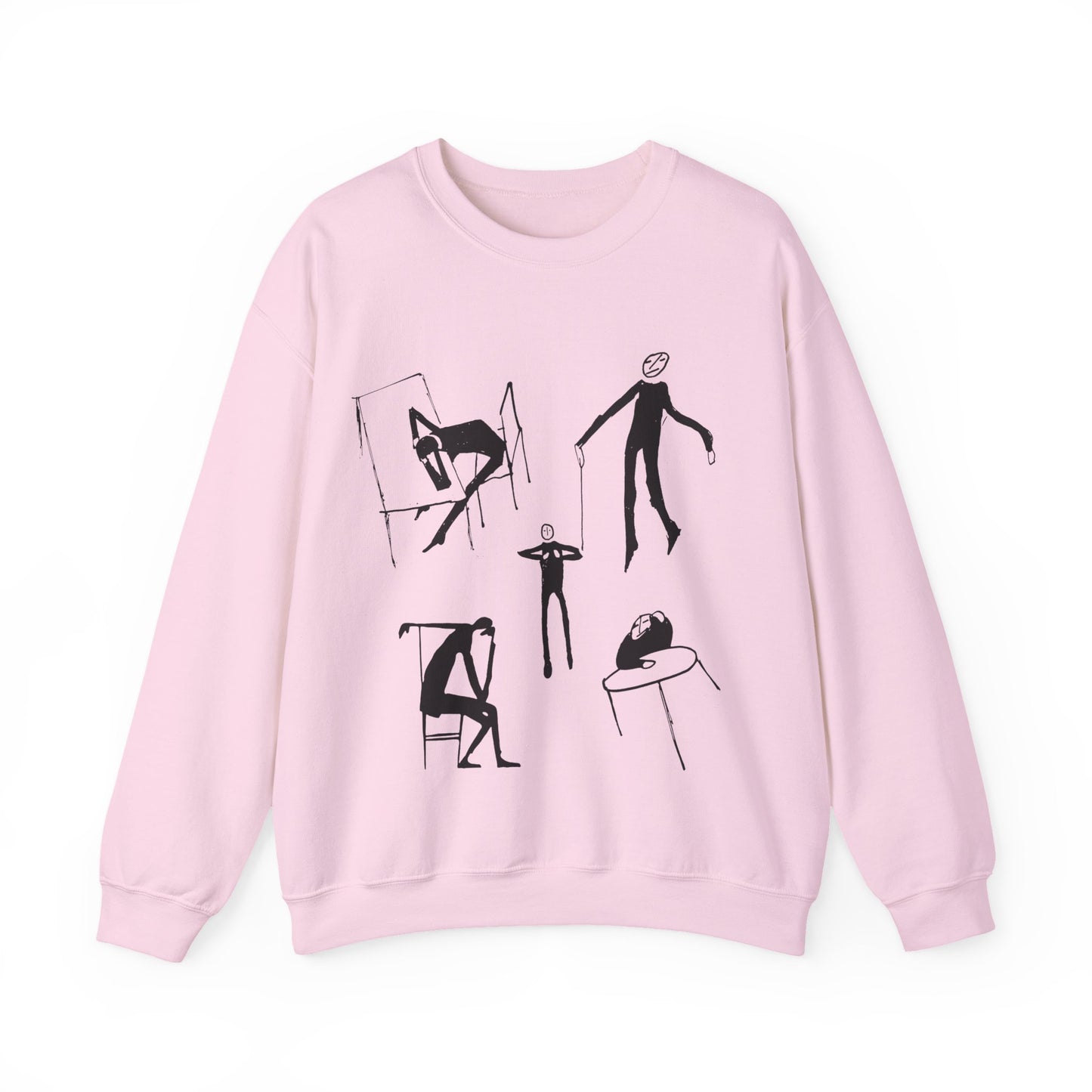 early 1900s sketches (collage of sketches) india ink on paper by franz kafka unisex heavy blend crewneck sweatshirt