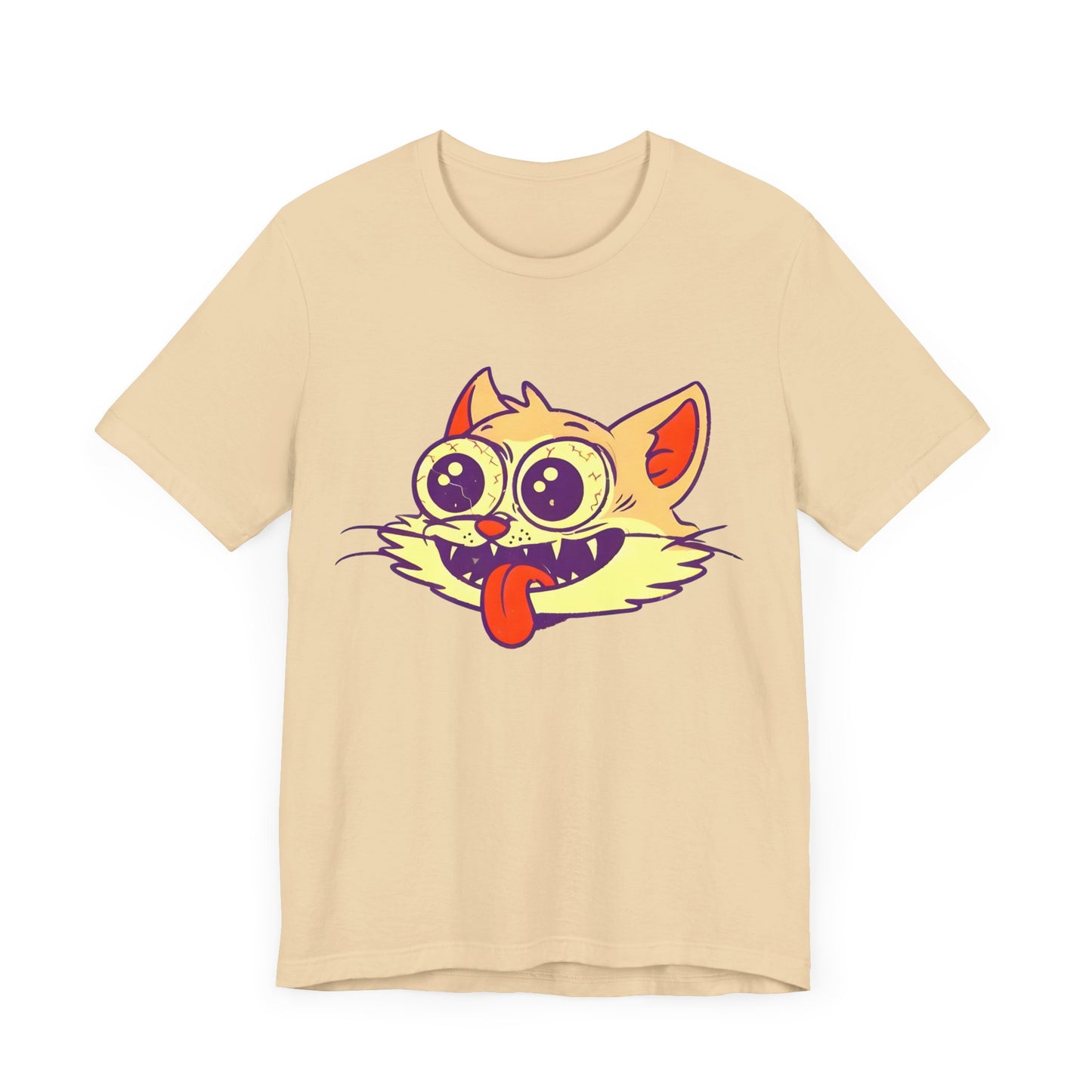 cute creepy strung out high happy kitty cat tshirt