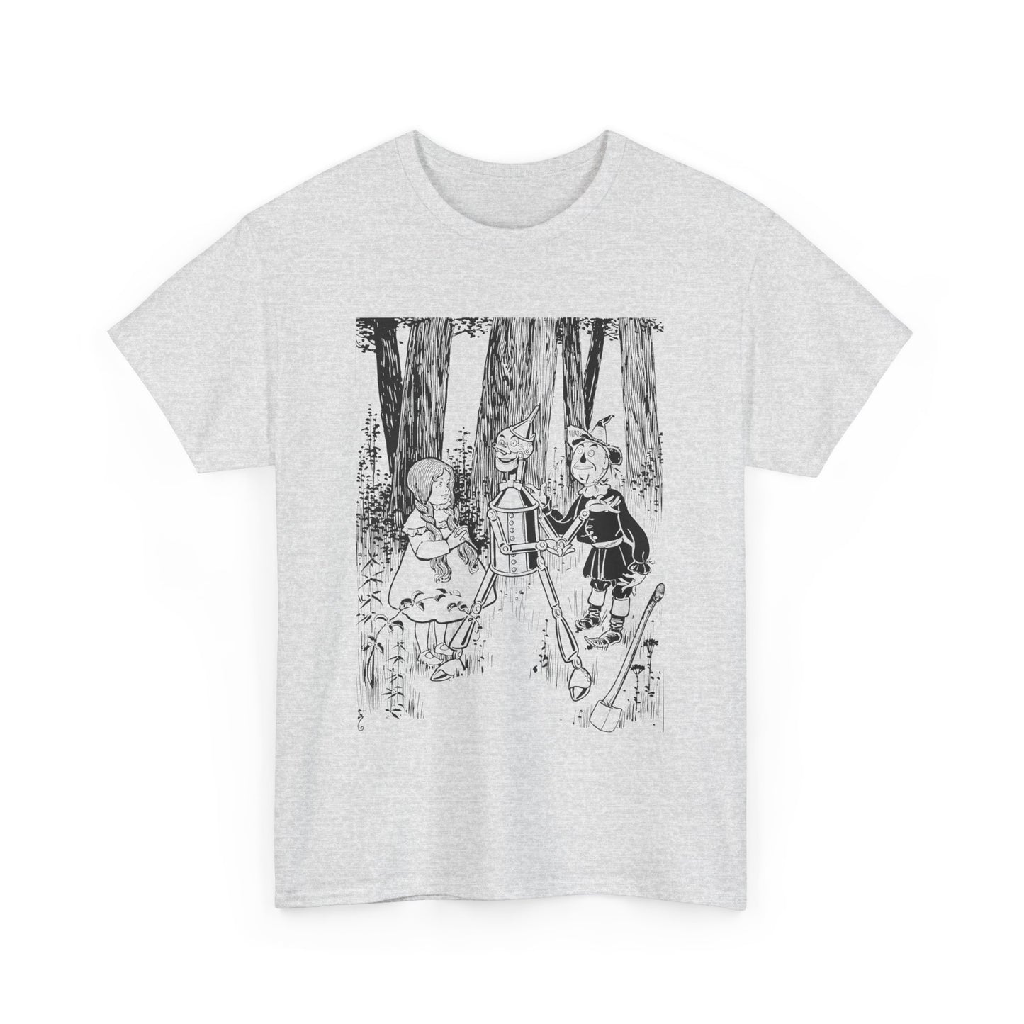 1900 w.w denslow's illustration for the wonderful wizard of oz dorothy and friends in forest tshirt
