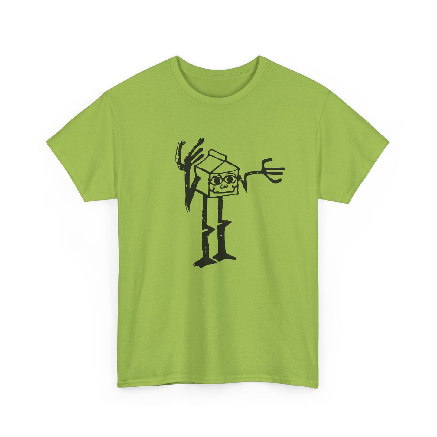 mid 80s anthropomorphic milk carton safety message reproduction tshirt