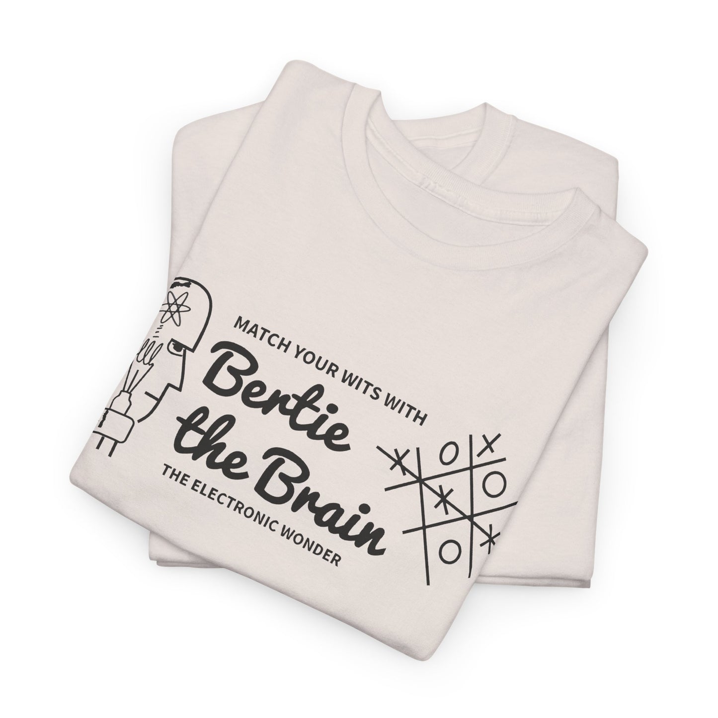 bertie the brain 1950 video game tshirt