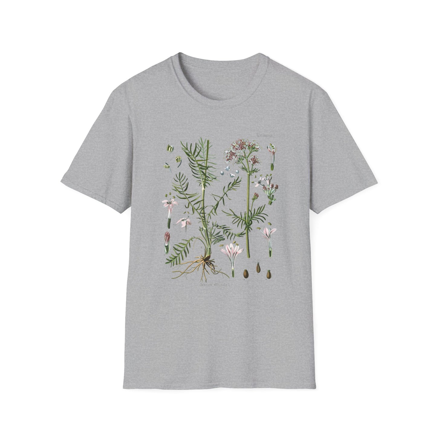 1887 valerian herb valeriana officinalis botanical print from kohler's plants by hermann adolph kohler tshirt