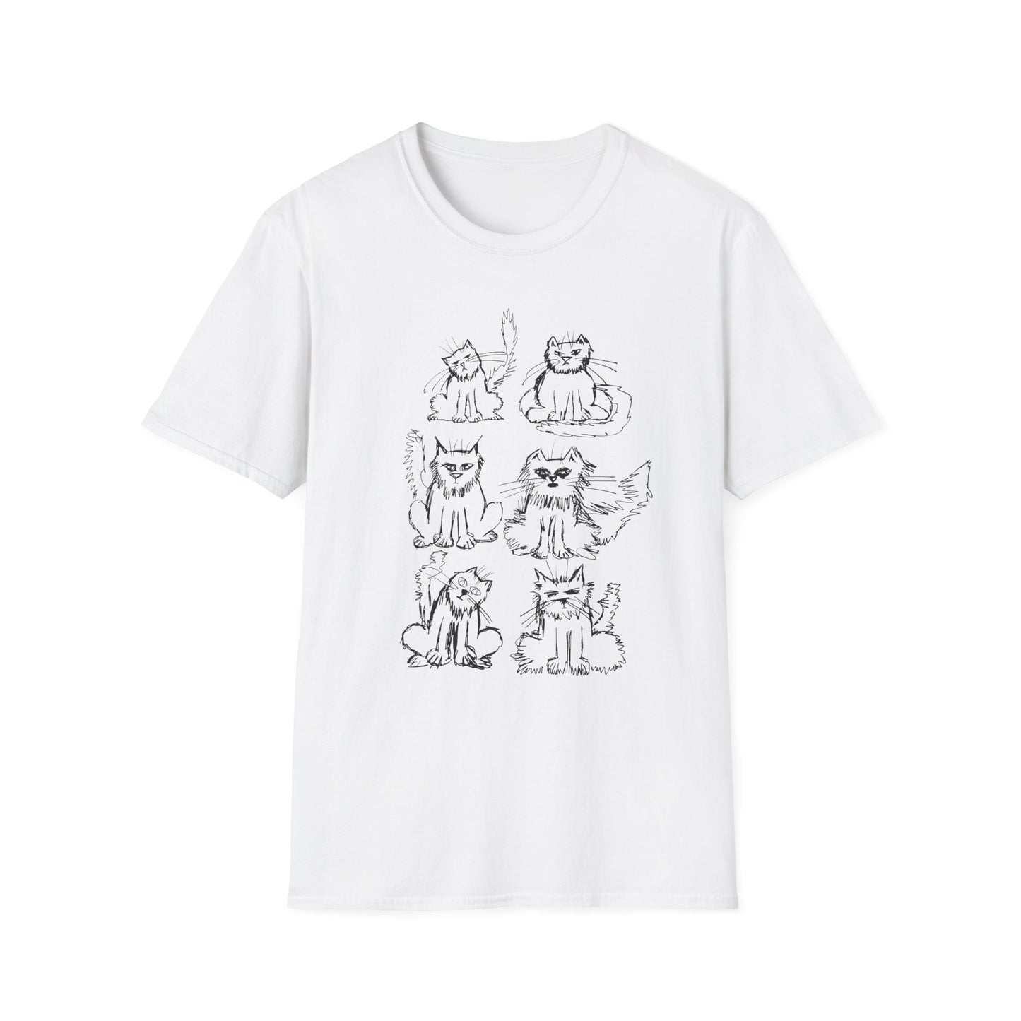 original drawing another six cats tshirt