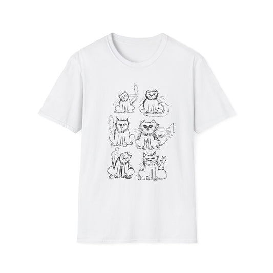 original drawing another six cats tshirt