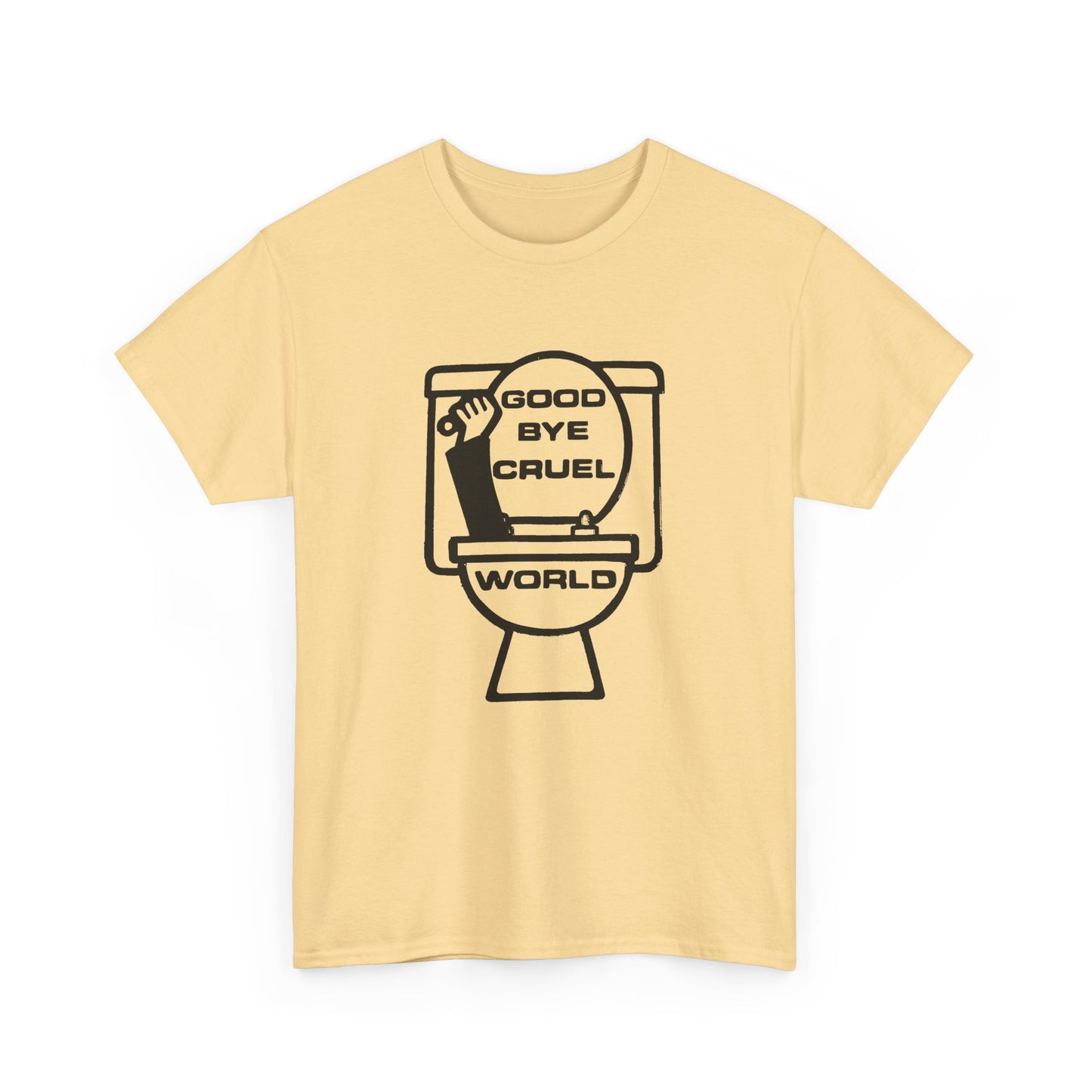 goodbye cruel world vintage reproduction design tshirt