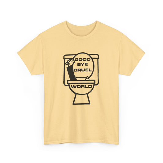 goodbye cruel world vintage reproduction design tshirt