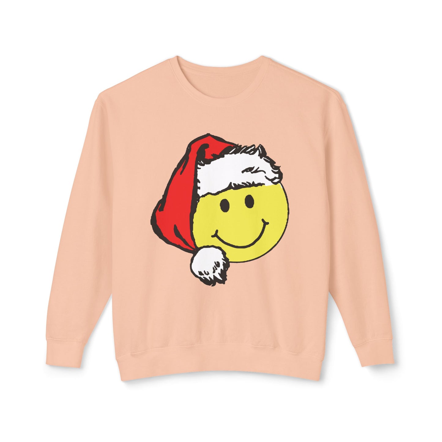 happy face santa 1980s reproduction 100% cotton sweatshirt