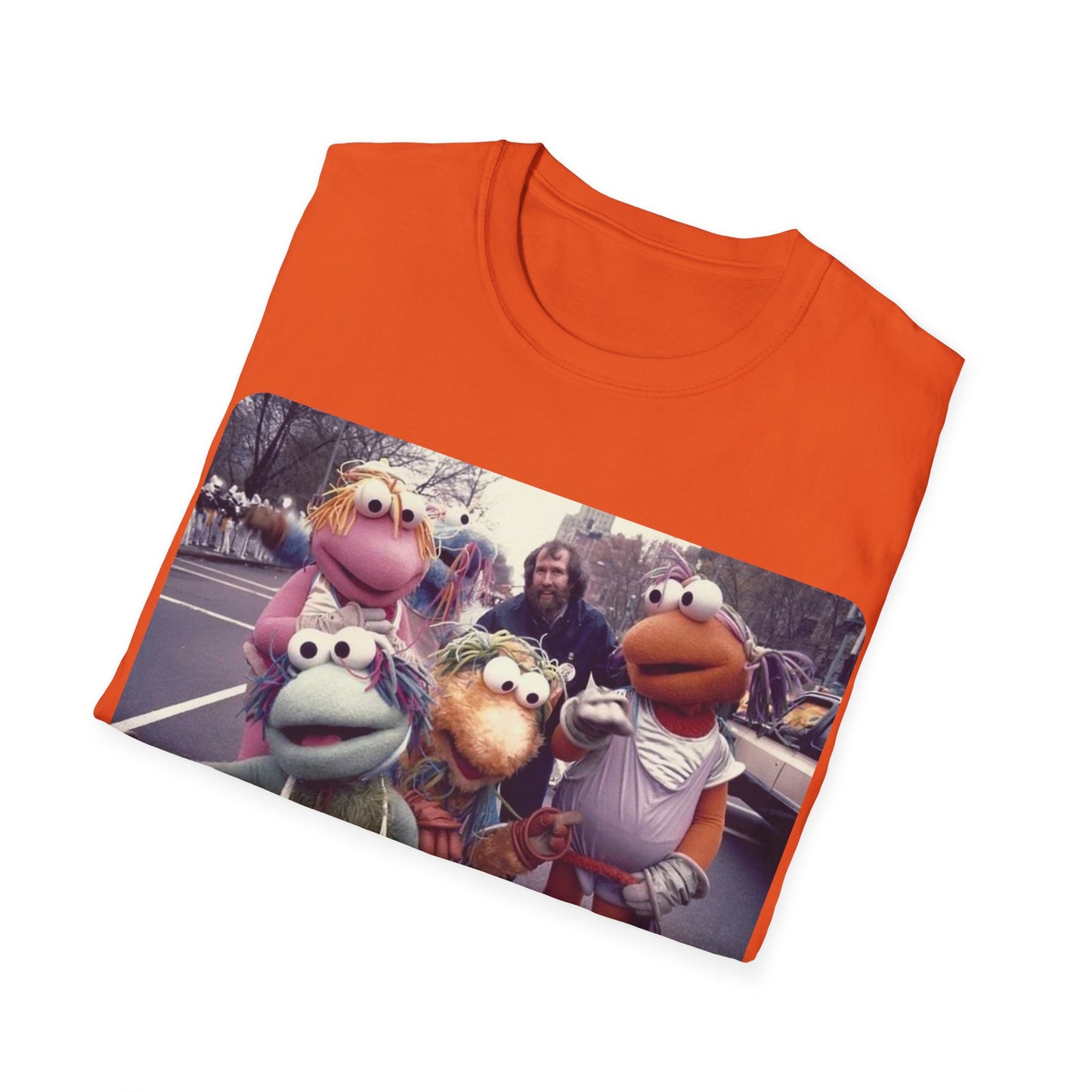 jim henson and the full-body fraggles at the 1984 macy's thanksgiving parade photo tshirt