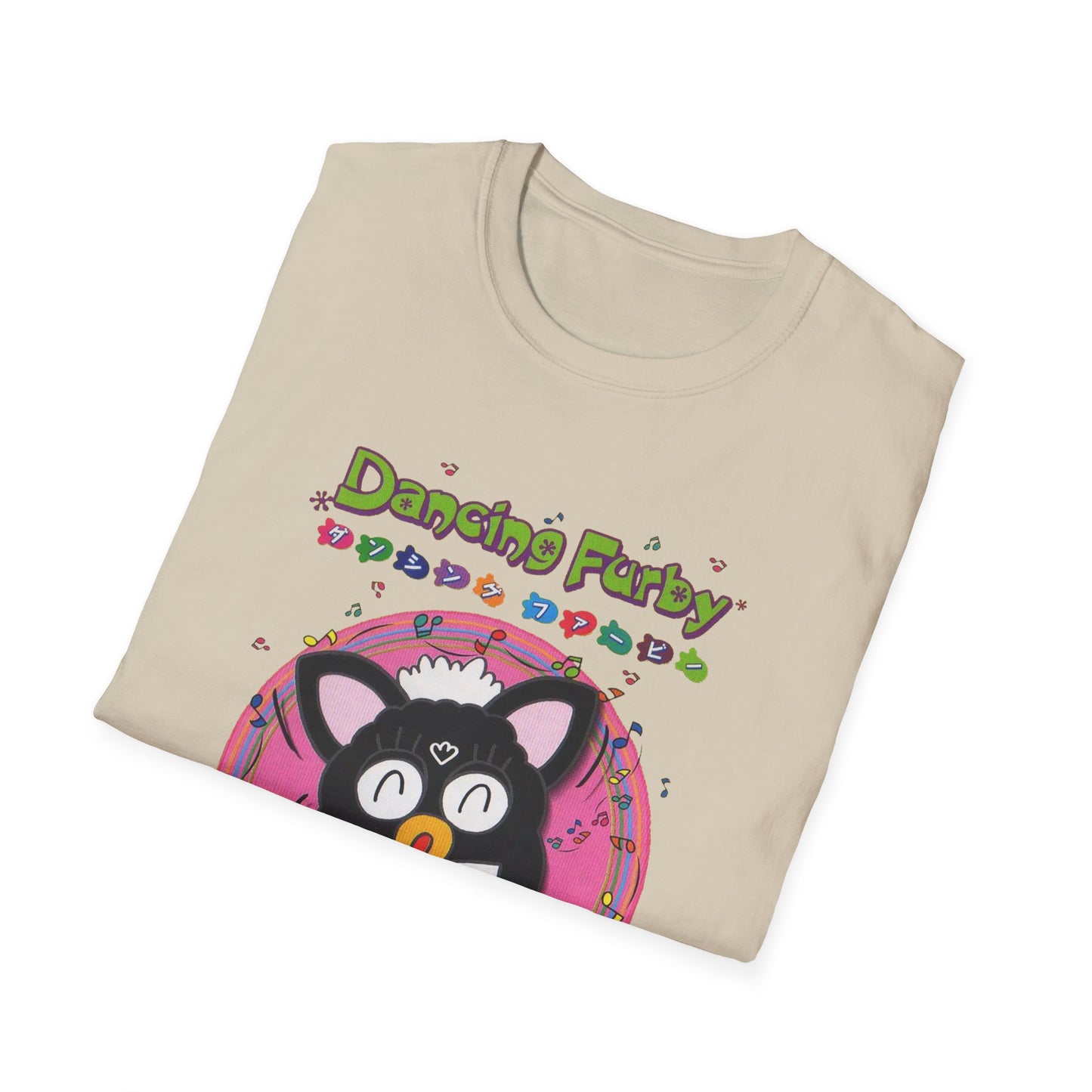 1999 dancing furby japanese video game poster tshirt