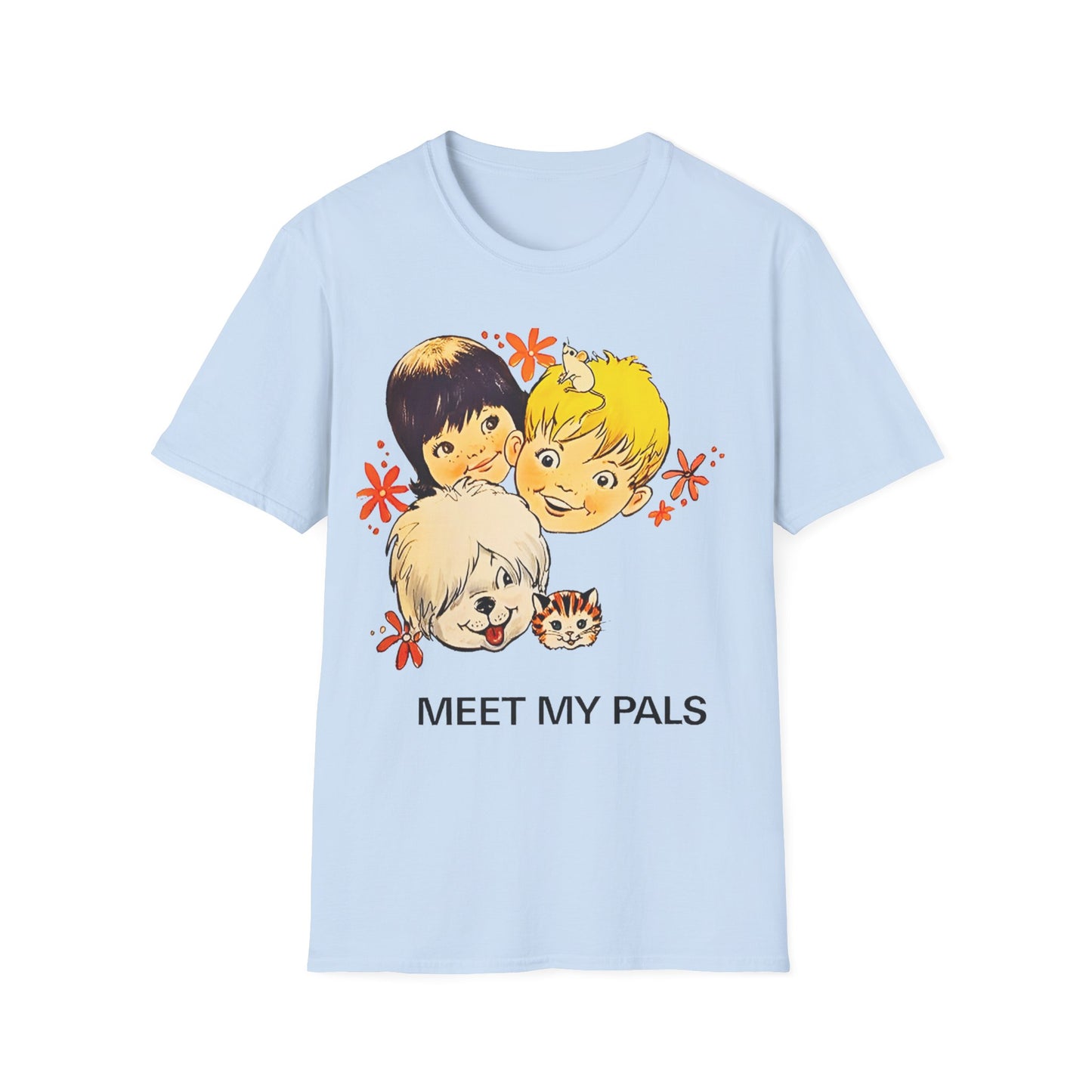 meet my pals mr. mugs sheepdog tshirt