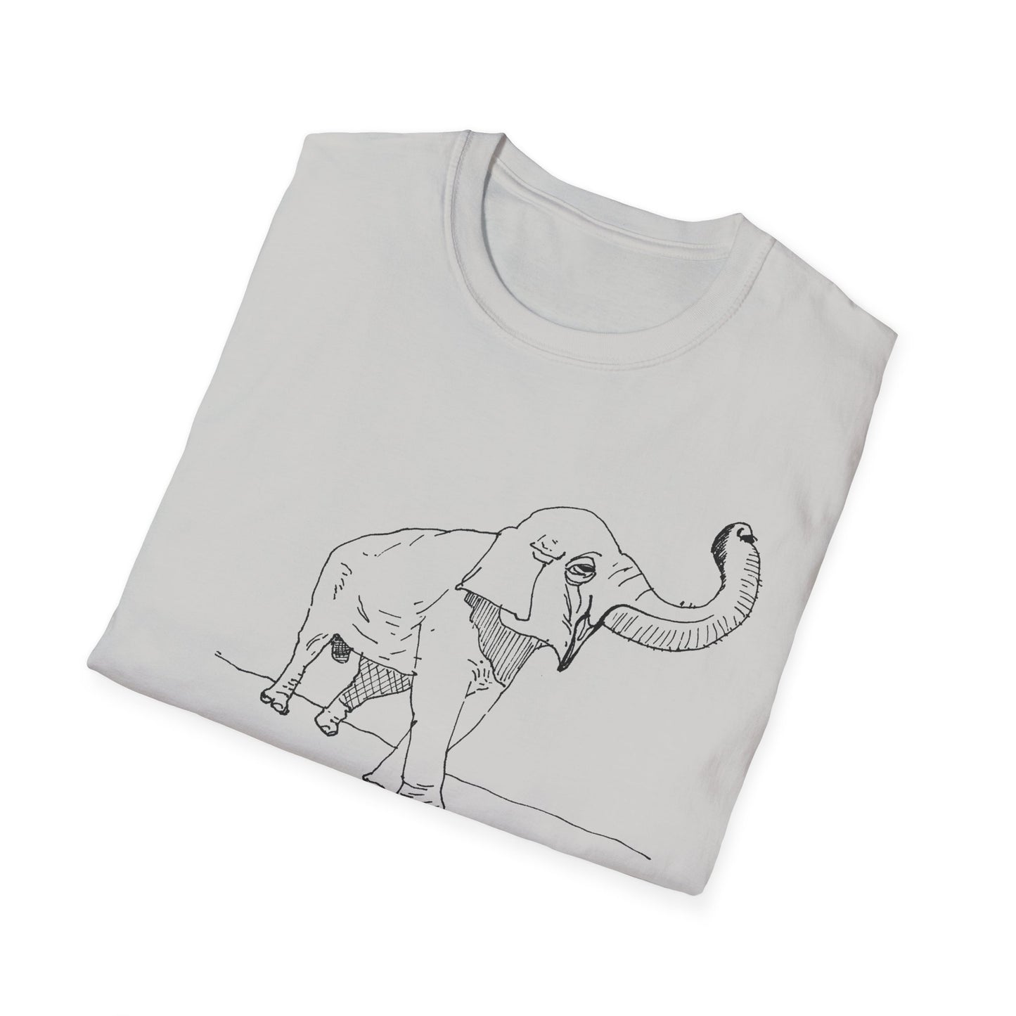 original drawing elephant kicks heroin habit reference to xiguang the elephant tshirt