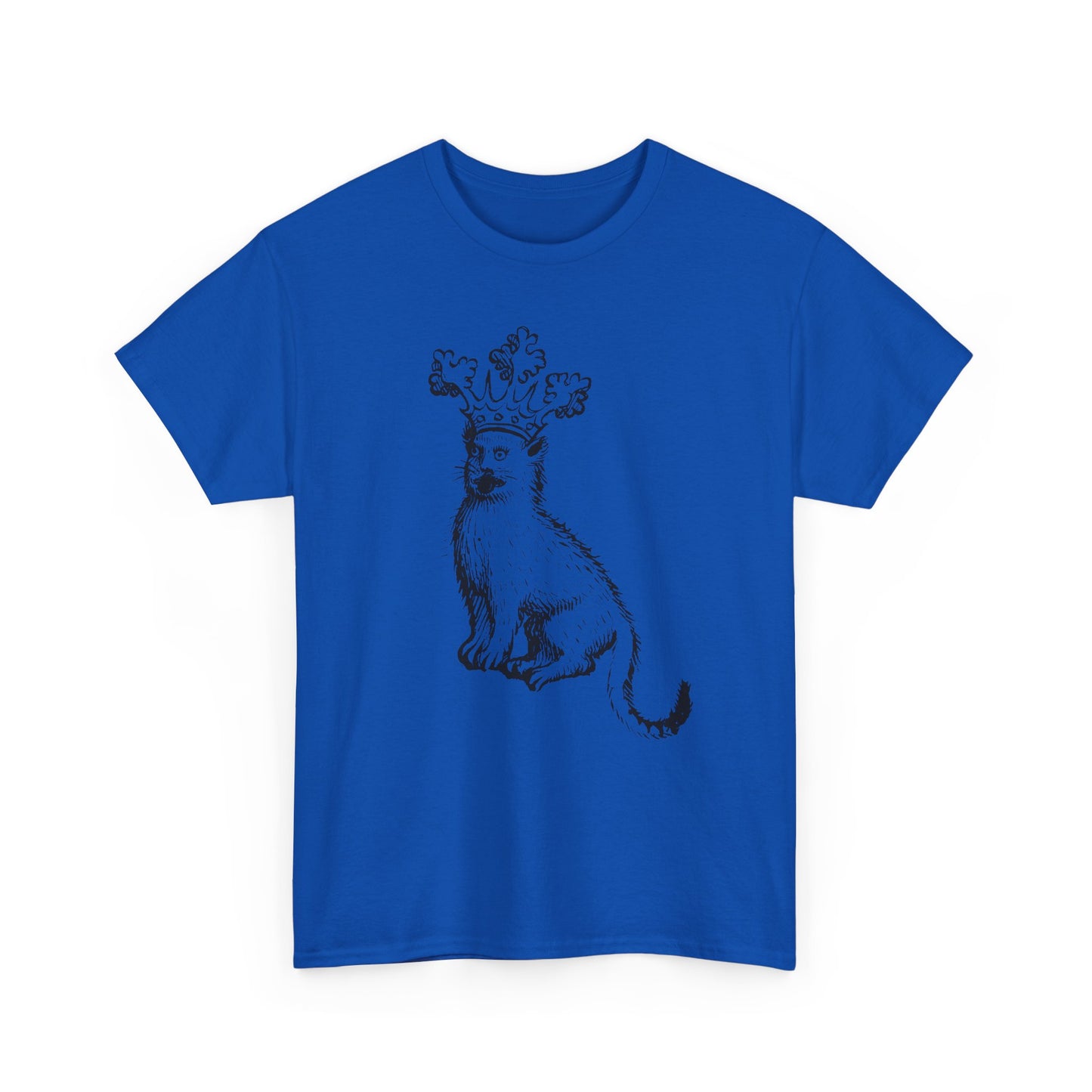 mid 1400s crowned cat from the scheibler armorial manuscript tshirt
