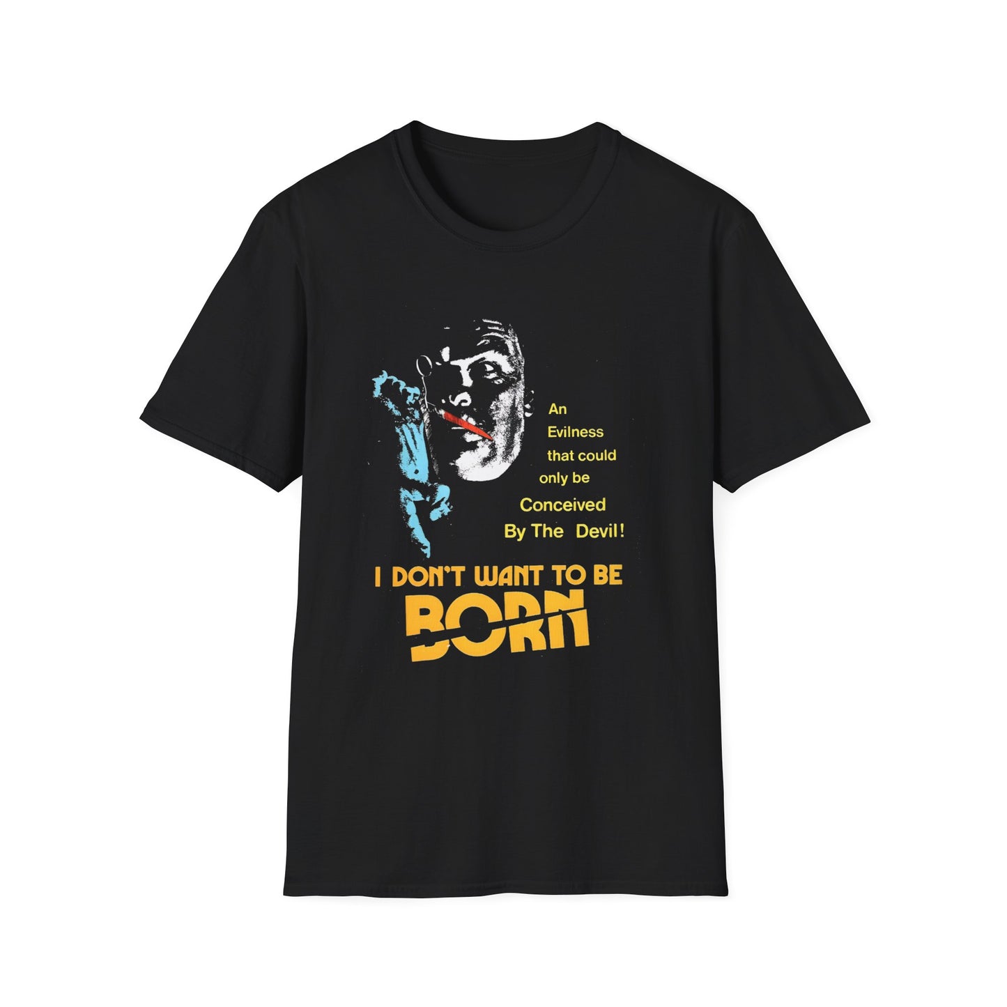 I don't want to be born 1975 joan collins horror cult classic movie dark tshirt