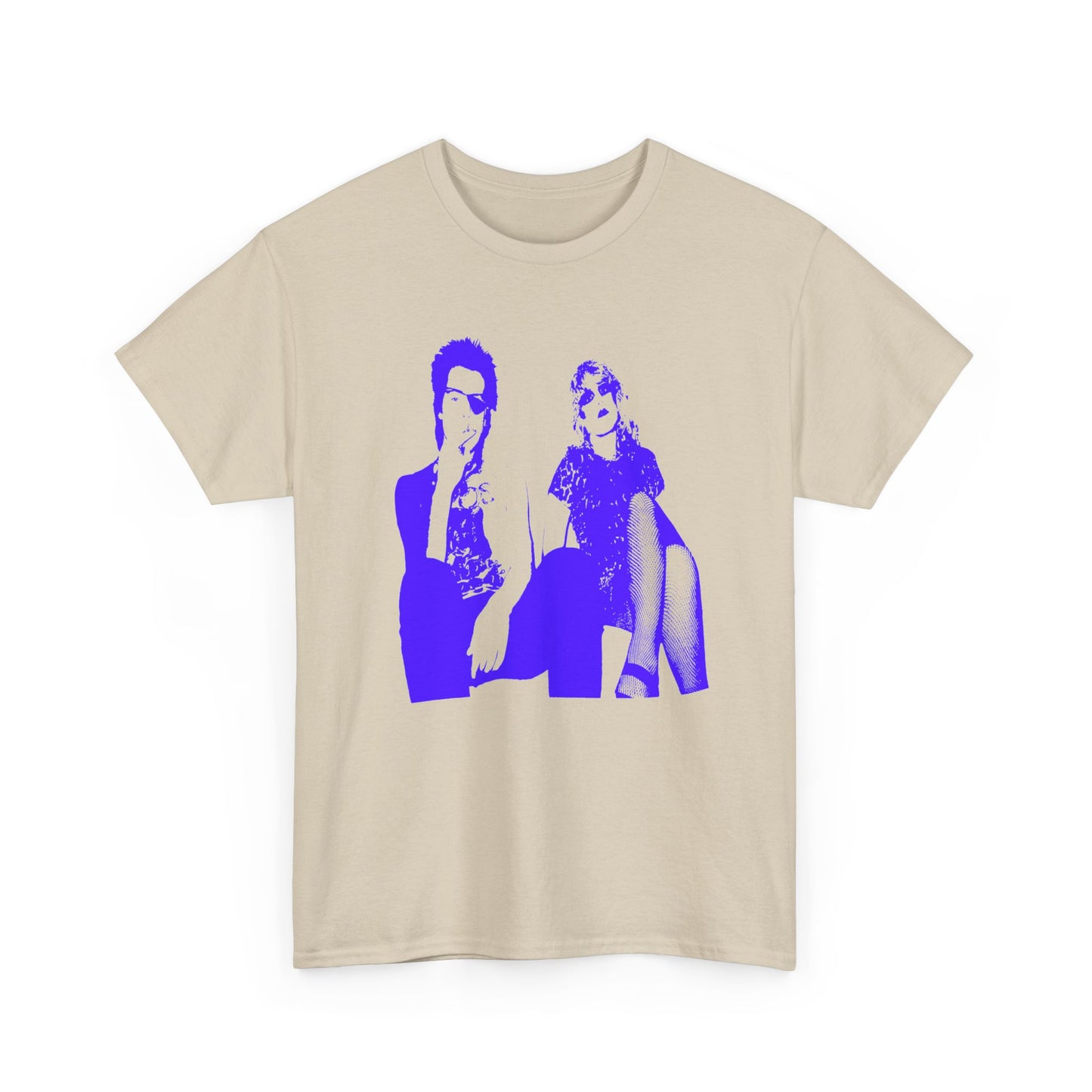 the real sid and nancy purple/blue stencil fan art tshirt