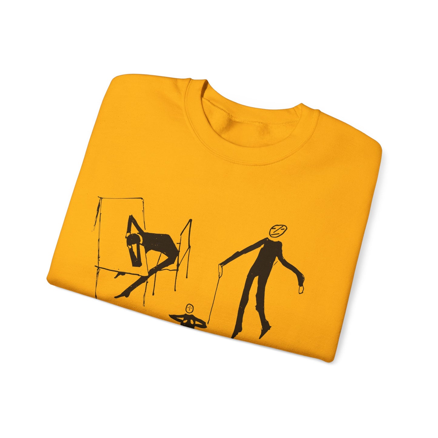early 1900s sketches (collage of sketches) india ink on paper by franz kafka unisex heavy blend crewneck sweatshirt