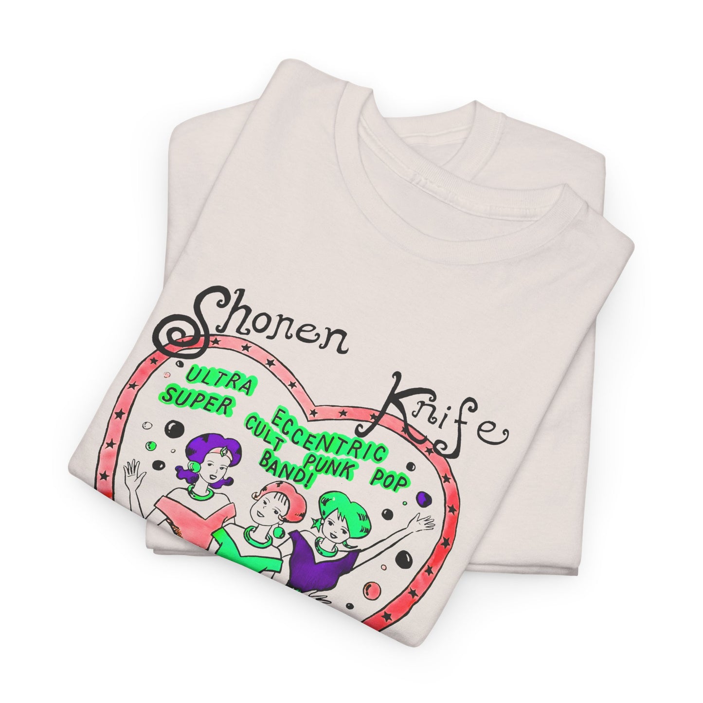 1990s vintage shonen knife reproduction edit tshirt