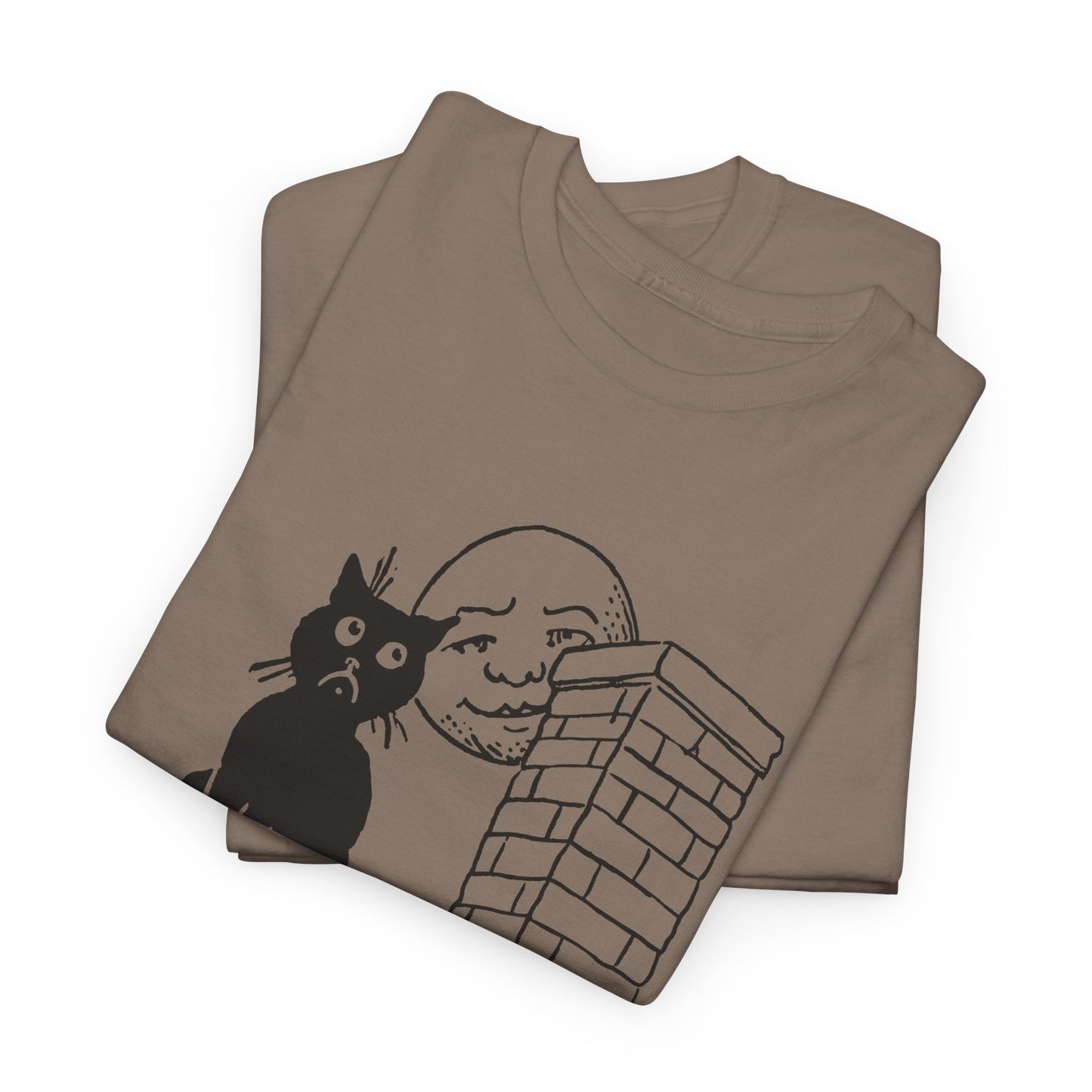 1906 postcard art can't you see i'm lonely cat on roof tshirt
