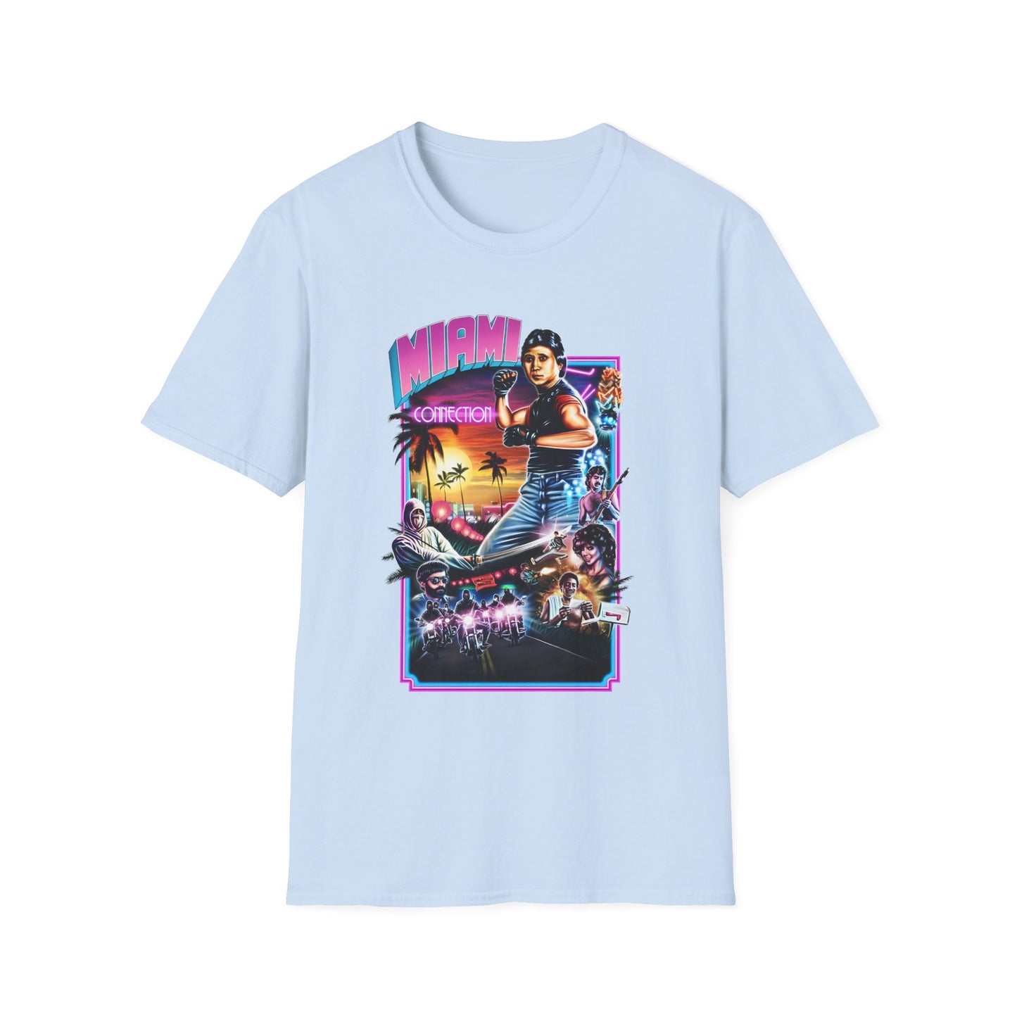 1987 movie miami connection movie poster tshirt