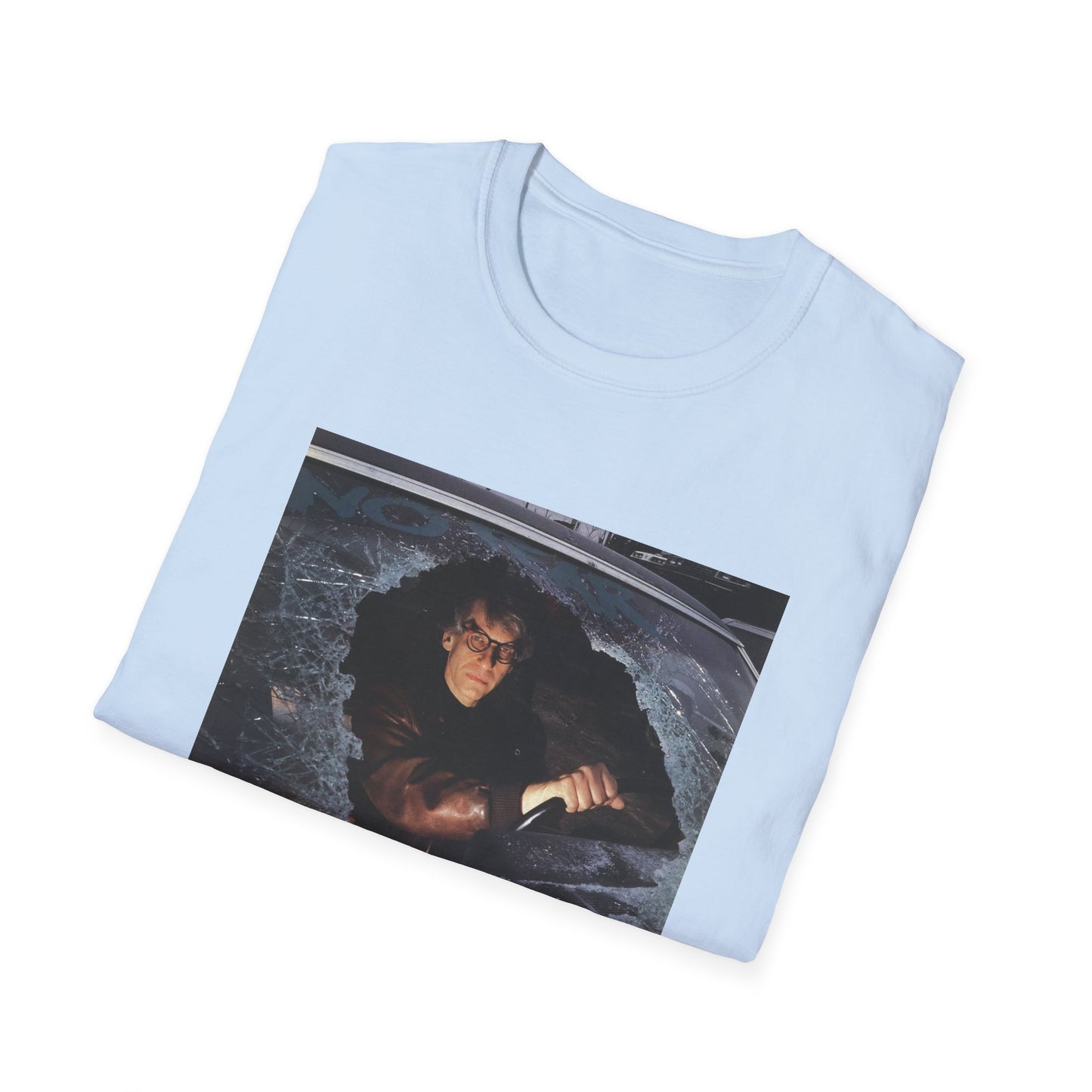 david cronenberg in a car window says no fear tshirt