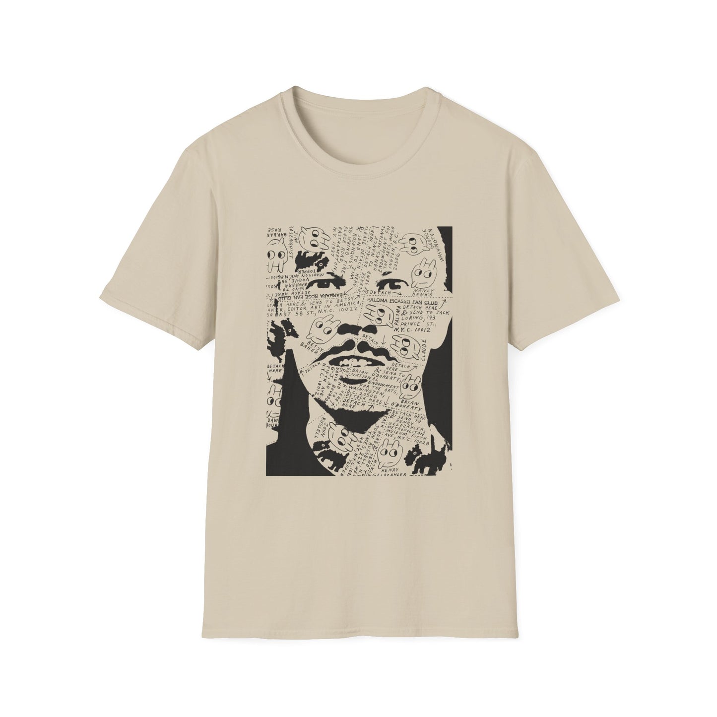 ray johnson's face tshirt