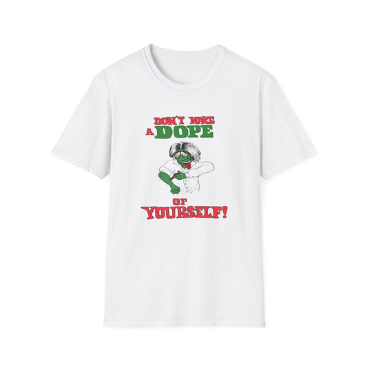 1960s anti drug poster don't make a dope of yourself by smartset smarteen s.o.s tshirt