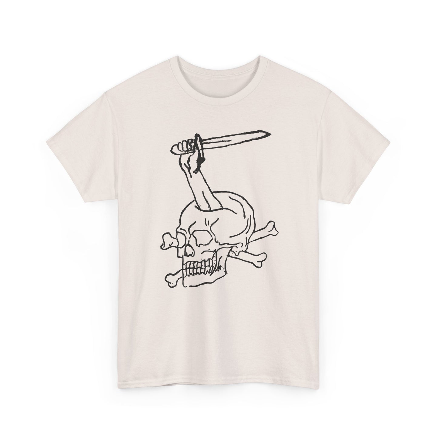 vintage tattoo art arm coming out of skull with sword tshirt