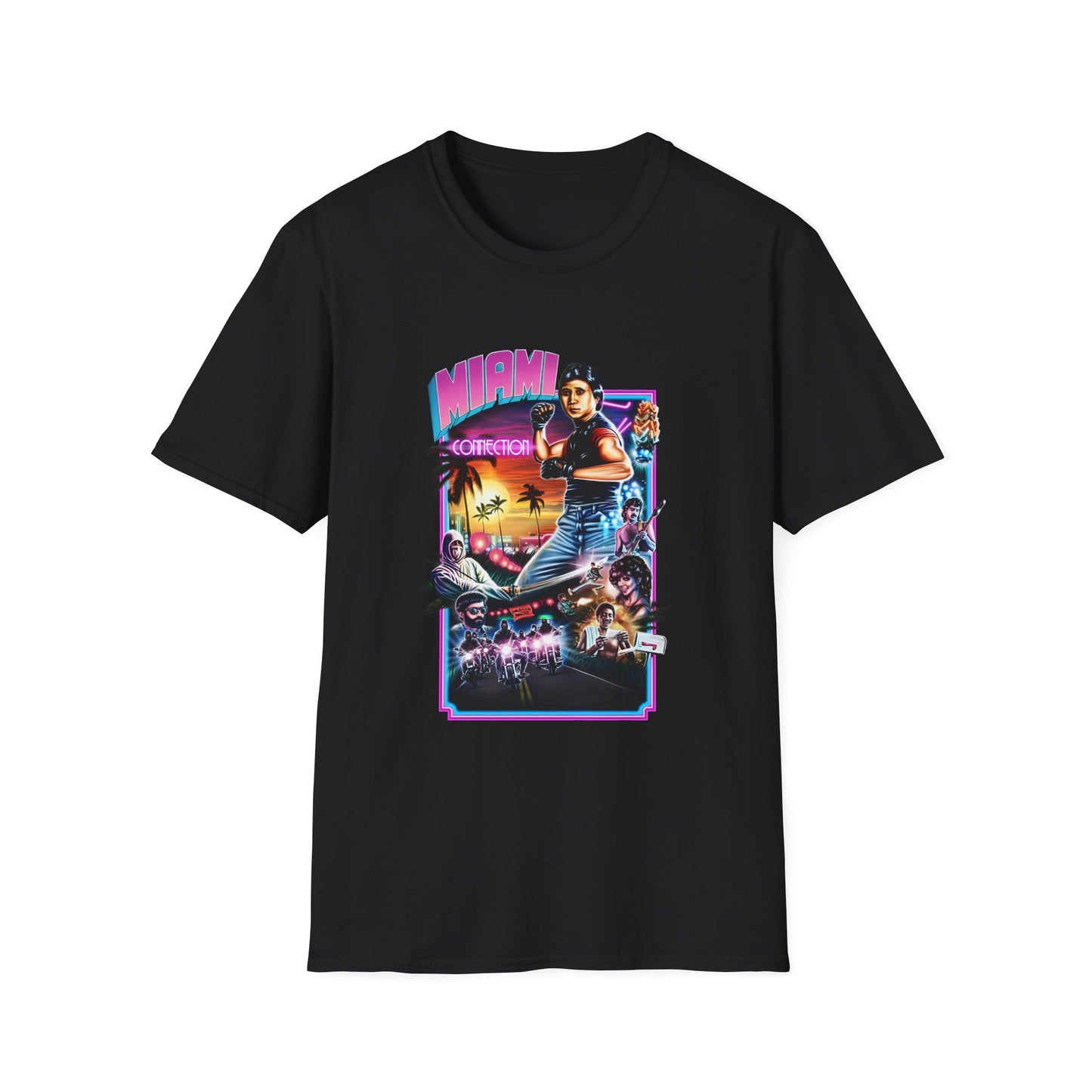 1987 movie miami connection movie poster tshirt