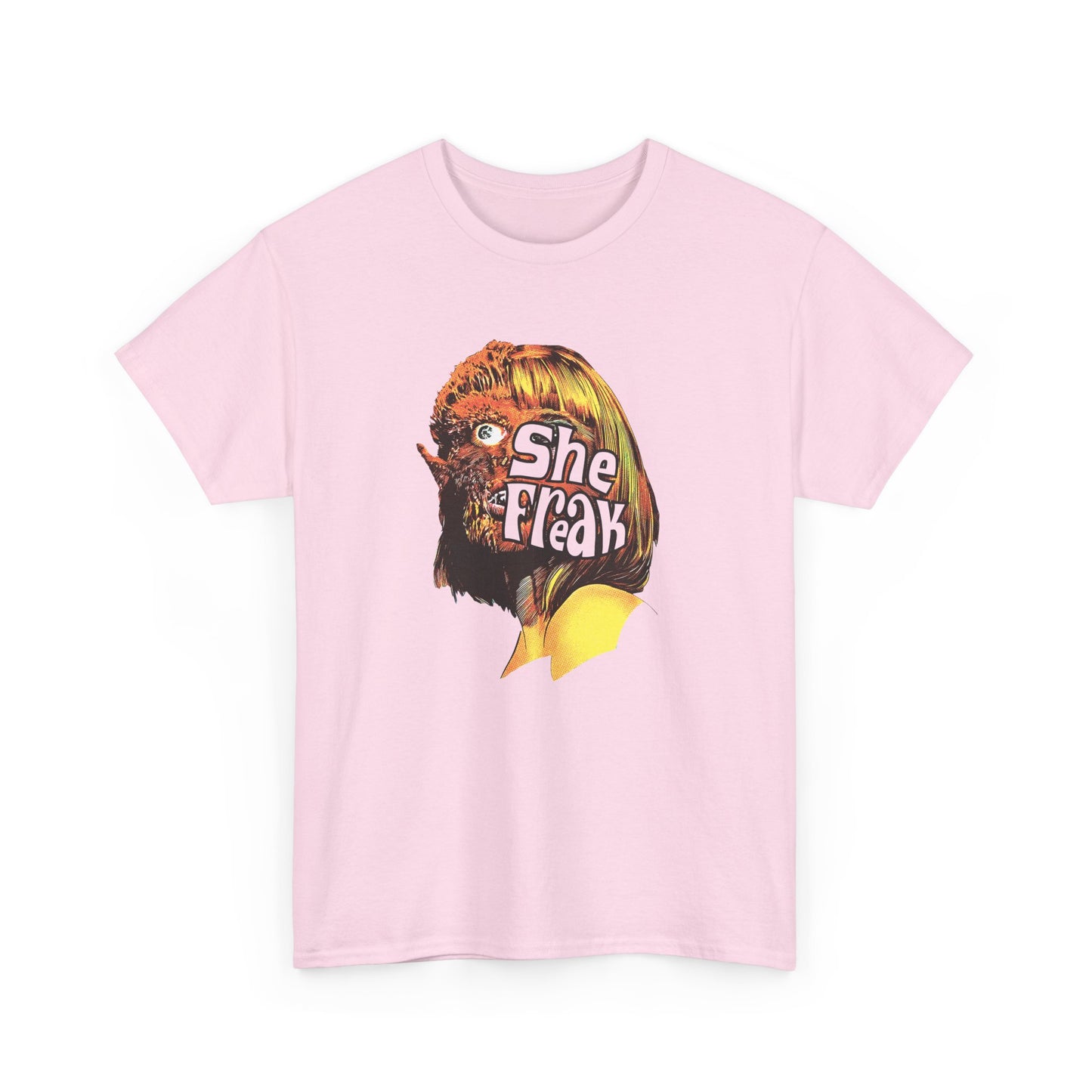 she freak 1967 exploitation horror film comic halftone style tshirt