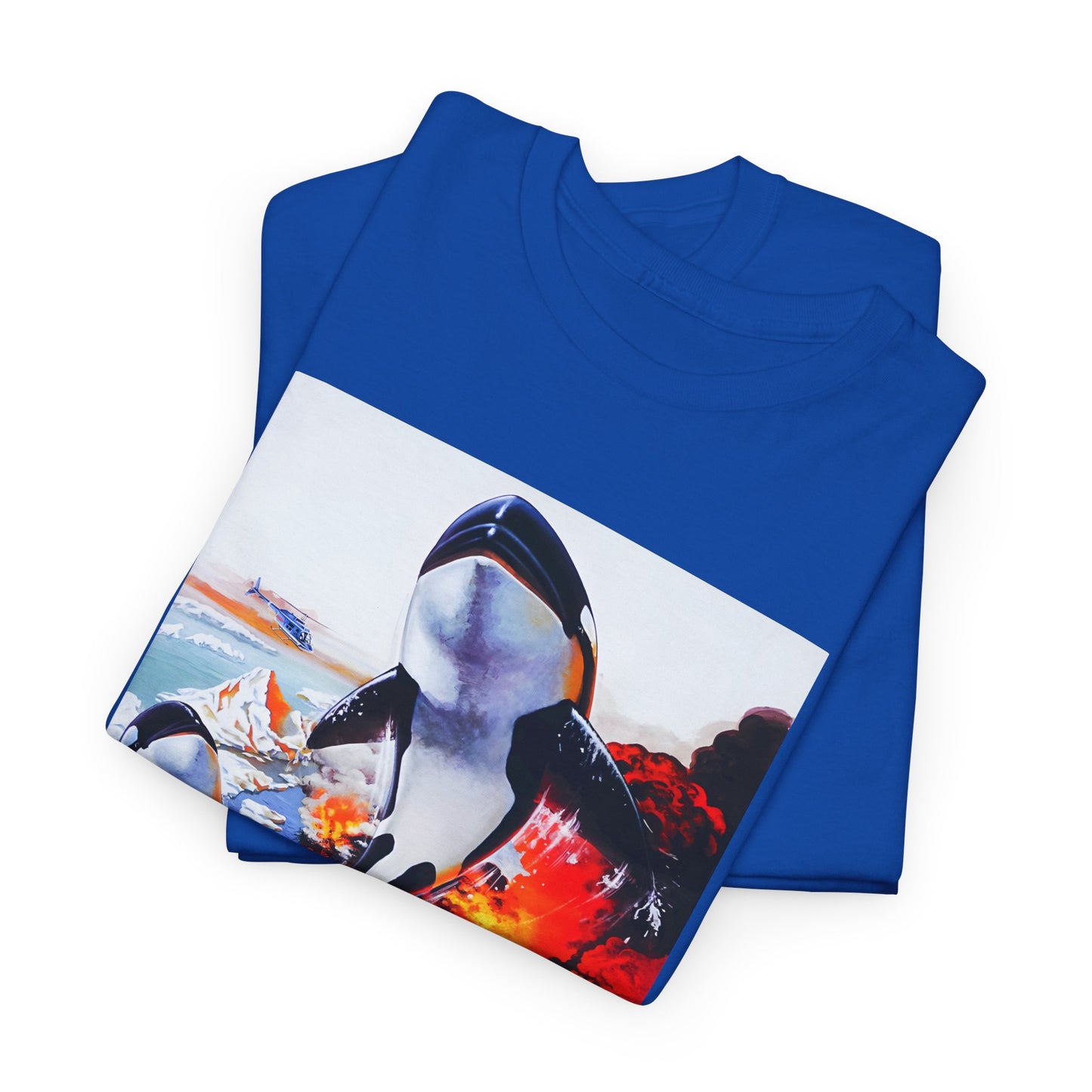 1977 orca the killer whale japanese movie poster custom edit with english title tshirt