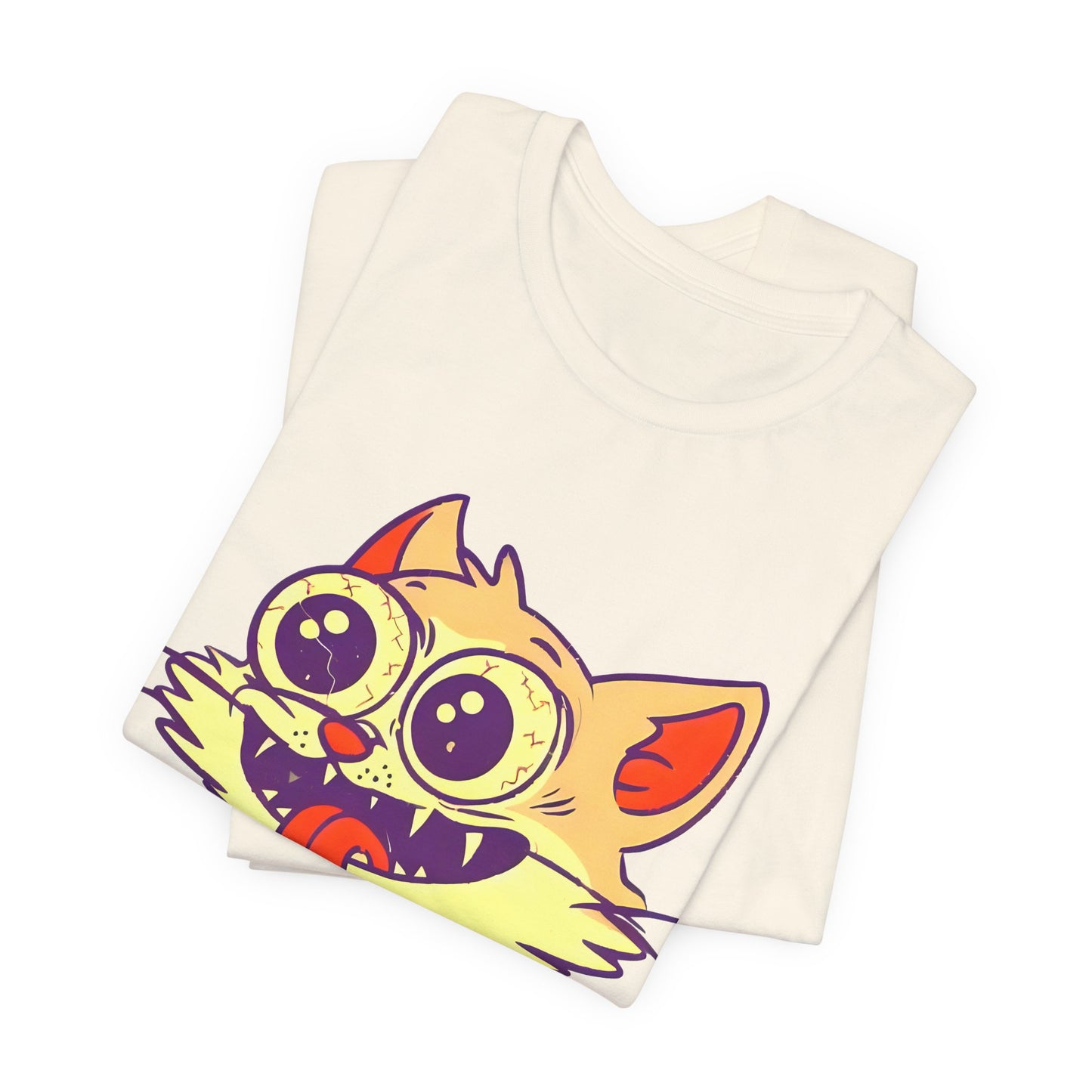 cute creepy strung out high happy kitty cat tshirt