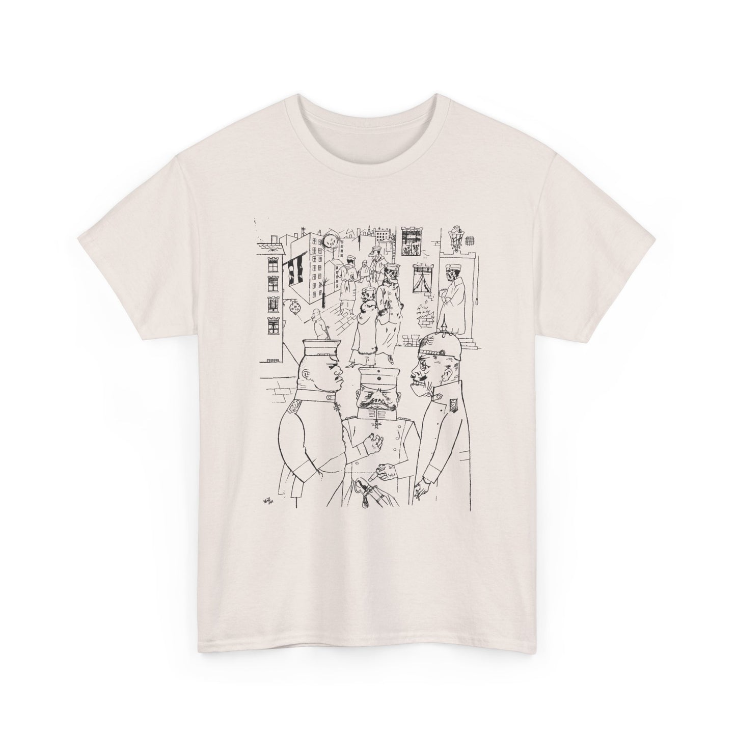 1919 george grosz lithograph "the pimps of death" tshirt